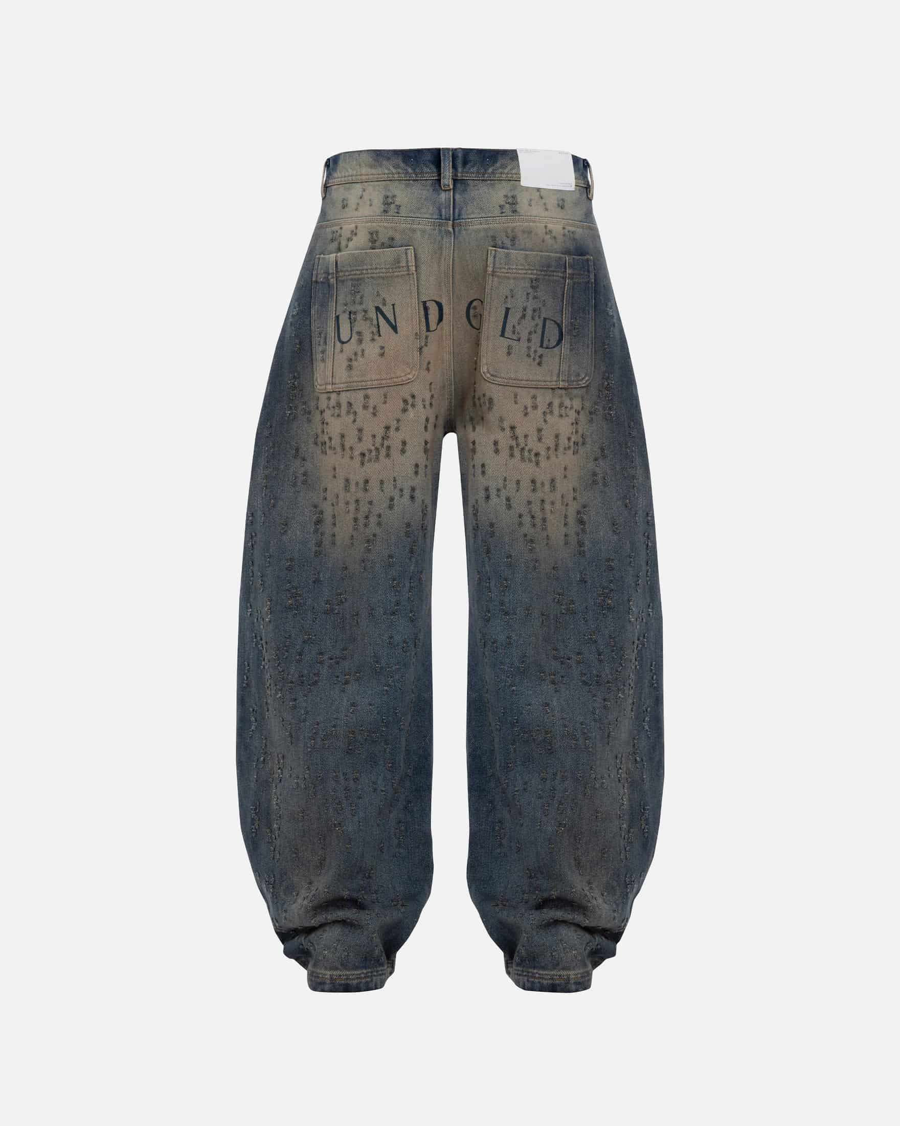 Agnus Dei U Ripped Barrel Jean Dirty Blue - miniatura 3