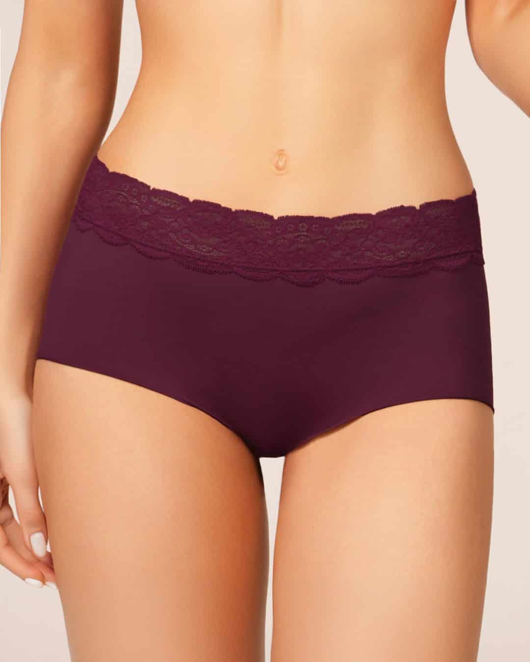 Panty Tiro Alto con Efecto Levanta Cola en Microfibra con Encaje Ref. 8070 - miniatura 3