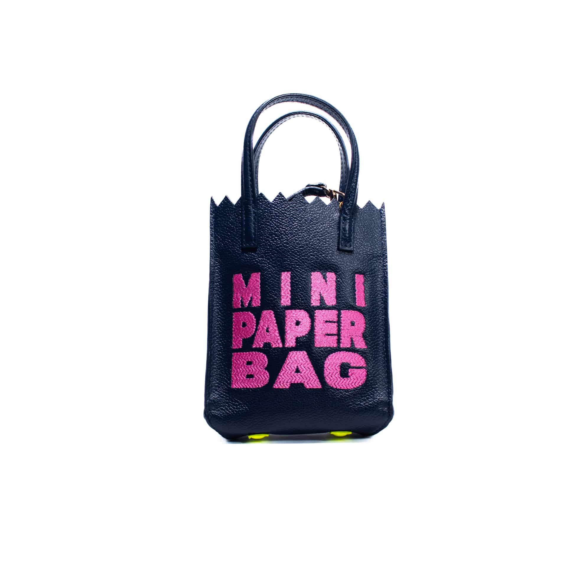 Mini Paper Bag - Navy Blue - Bubblegum Pink - miniatura 2