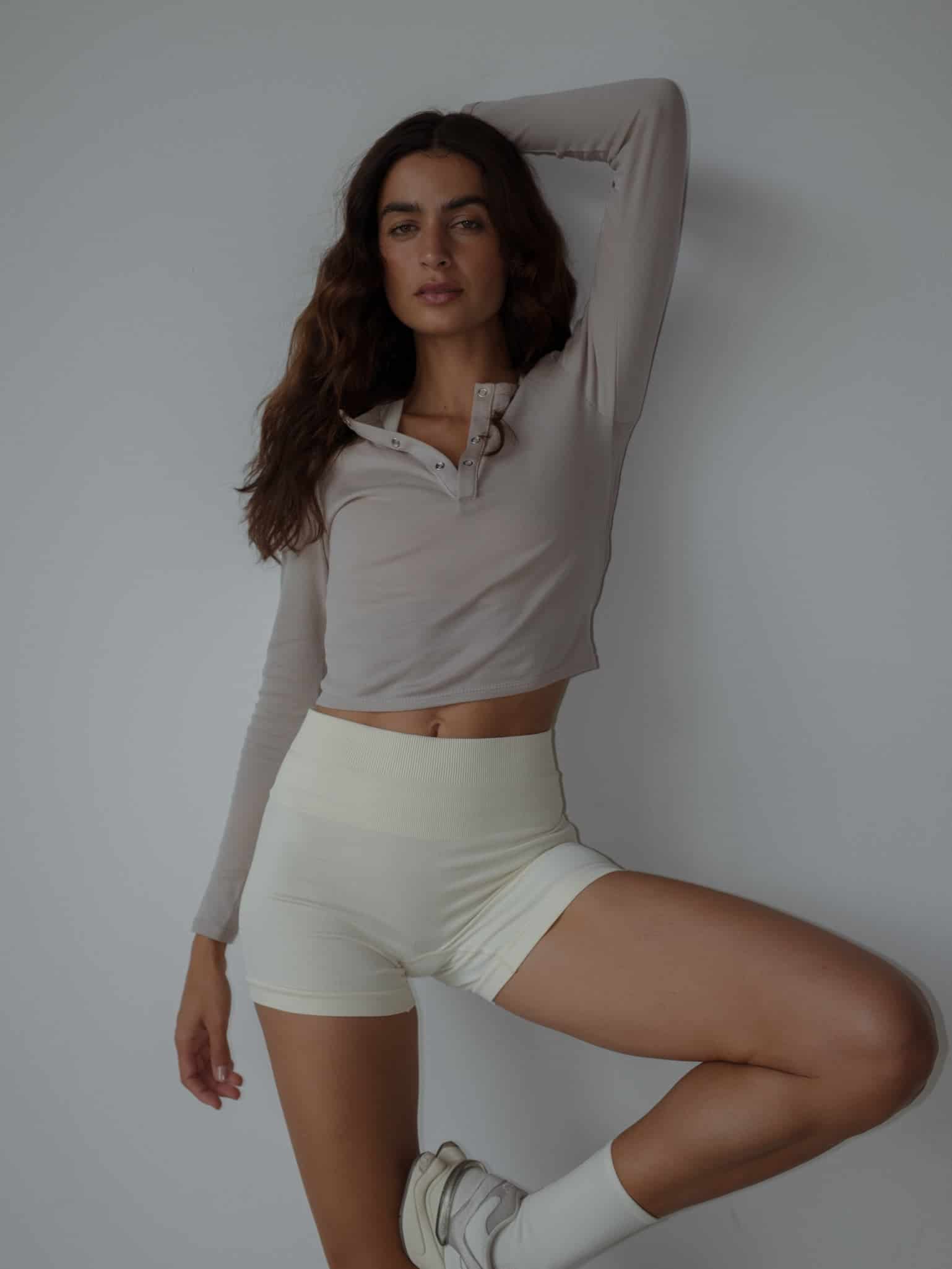HALF BUTTON JERSEY - ASH - miniatura 2
