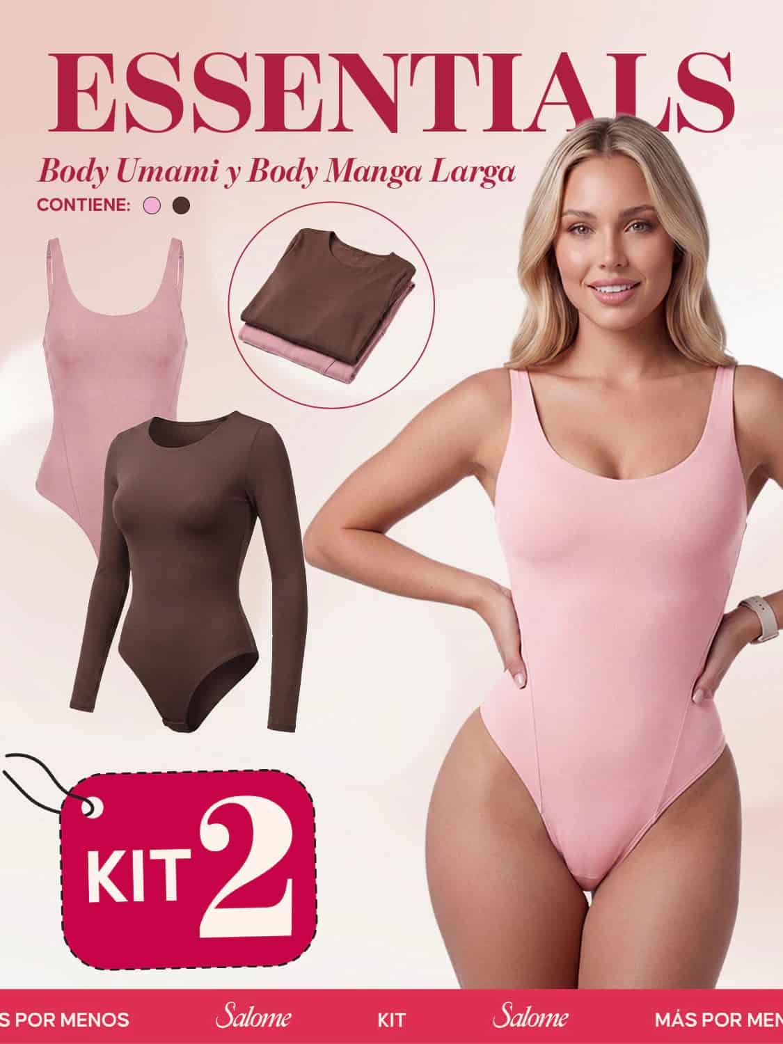 Kit Body Diario Umami Tiras Finas & Manga Larga Microfibra | Salome 5005 + 5008 | 03L5 - miniatura 8