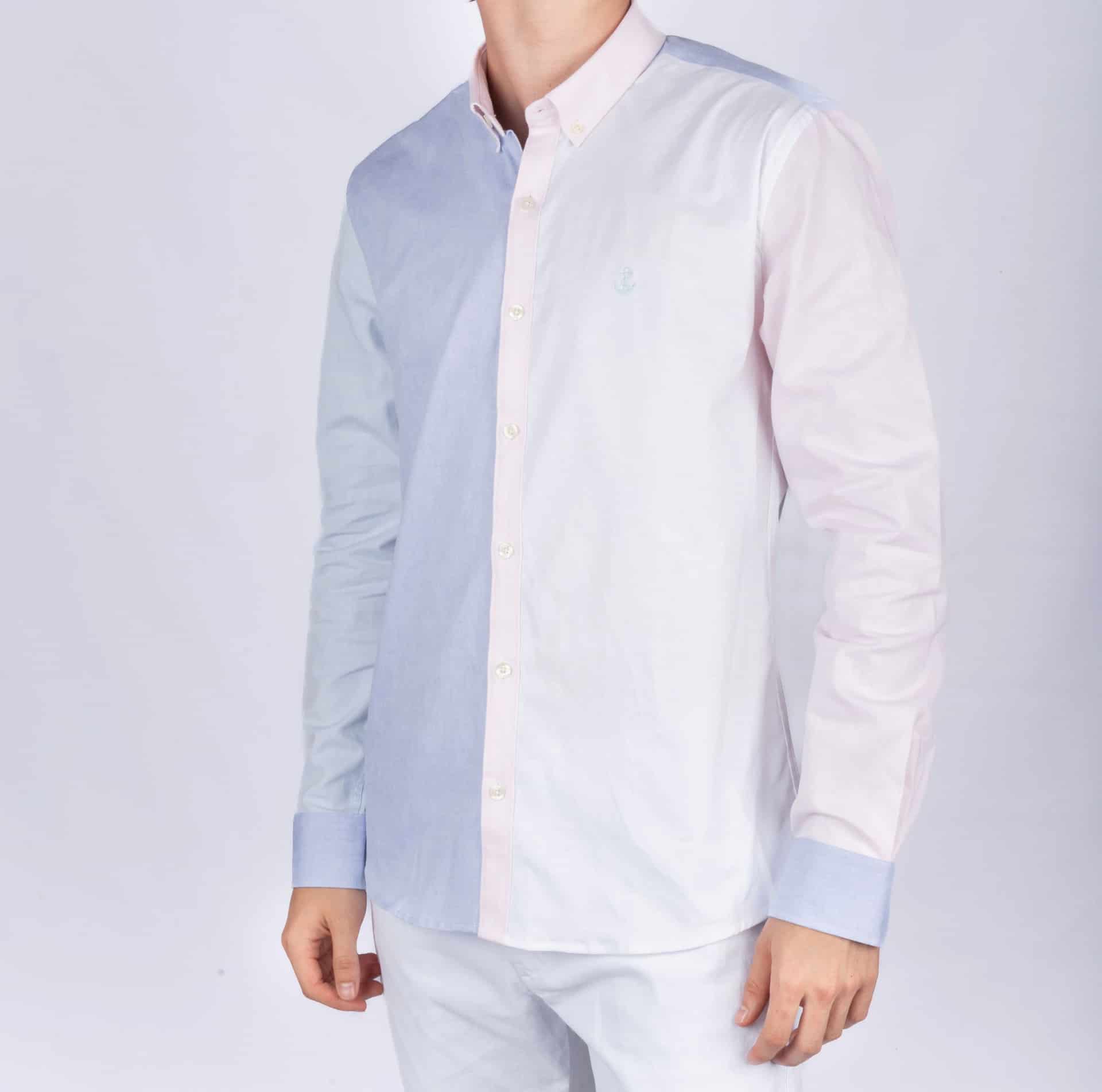 Camisa Oxford Blanca Multicolor - miniatura 1