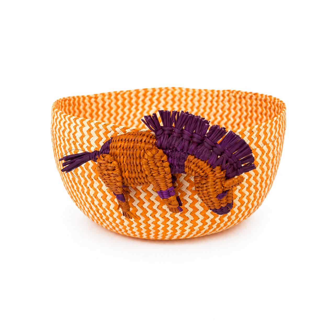 Horse Iraca Bread Basket - Terra & Purple - miniatura 2