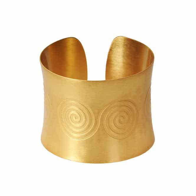 Brazalete de Aro Pictograma Espiral Doble. Convexo - miniatura 1