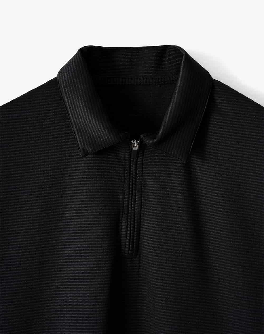Polo deportiva secado rápido negro hombre - miniatura 7