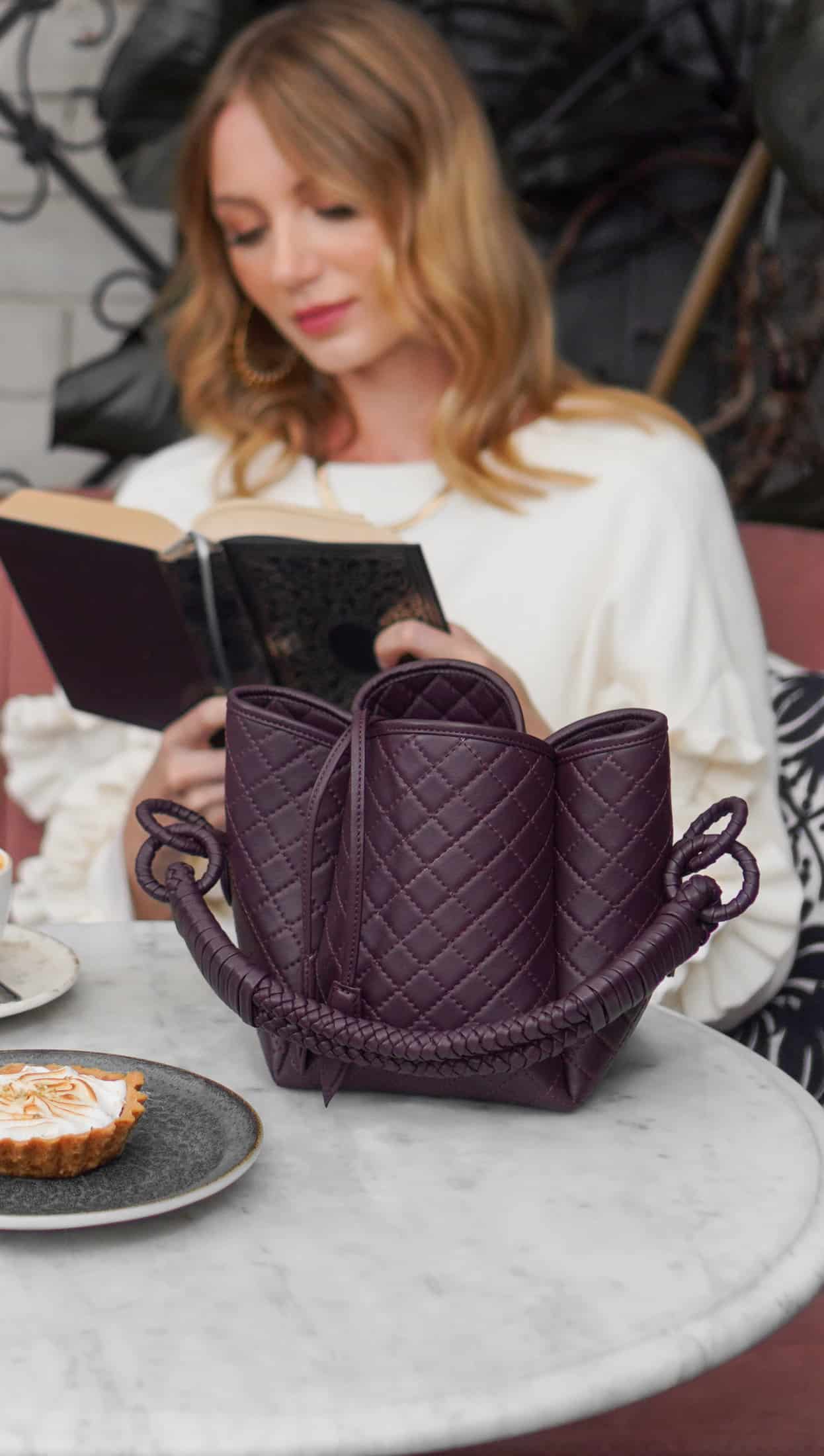 Tulip Mini Bucket Bag, Burgundy - miniatura 2