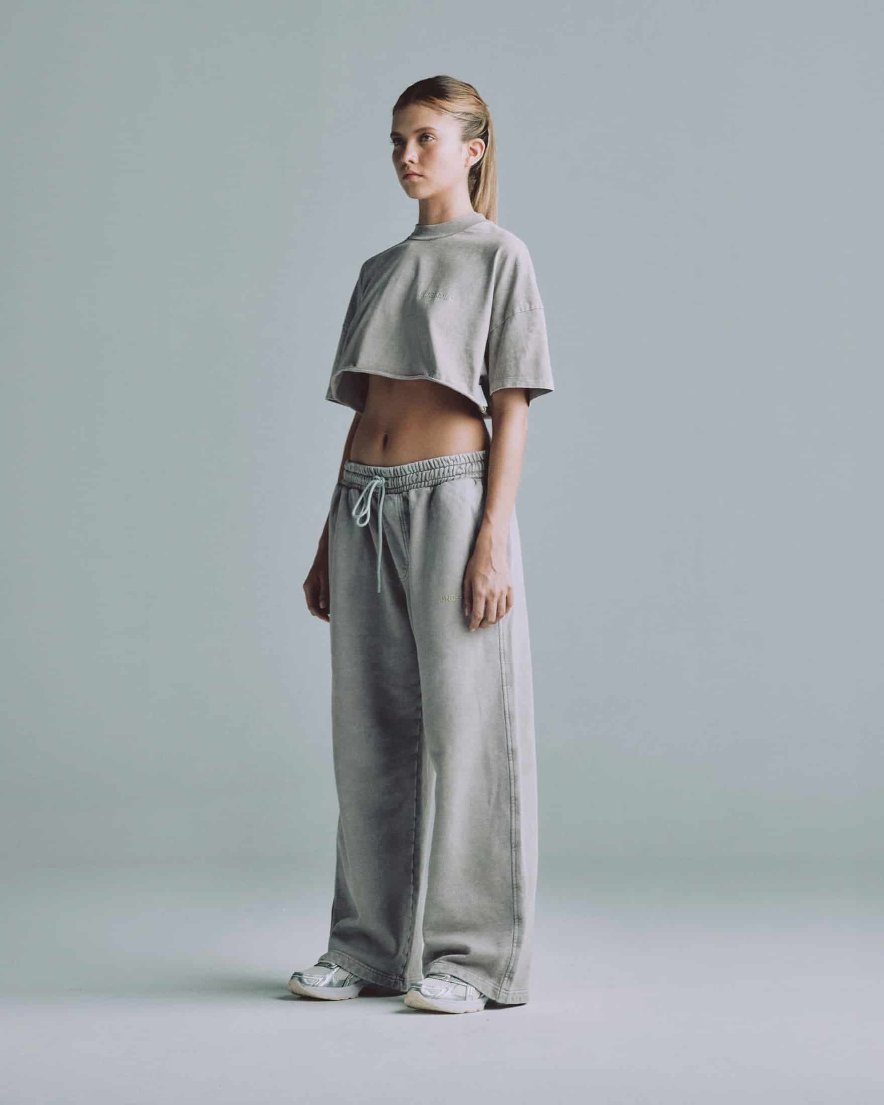 Line Logo Crop Top Washed Gray - miniatura 4