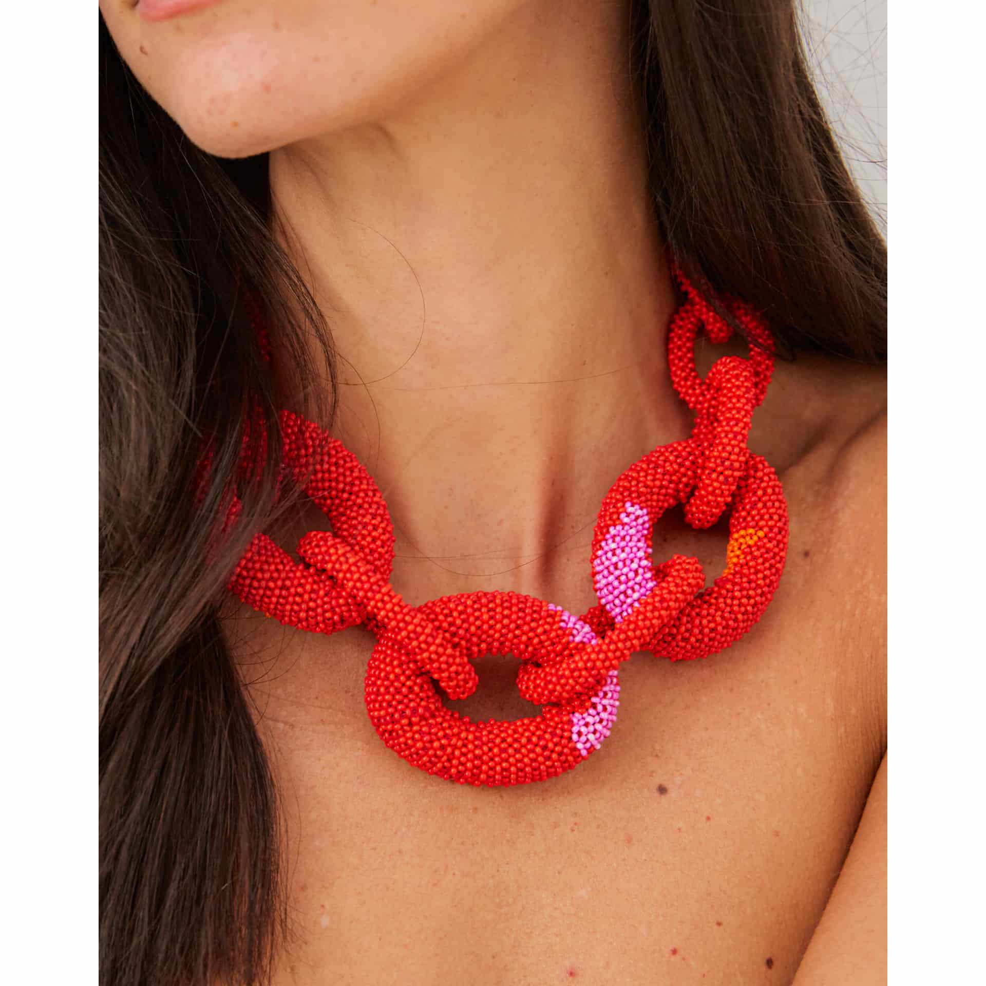 Link Beaded Necklace - miniatura 2
