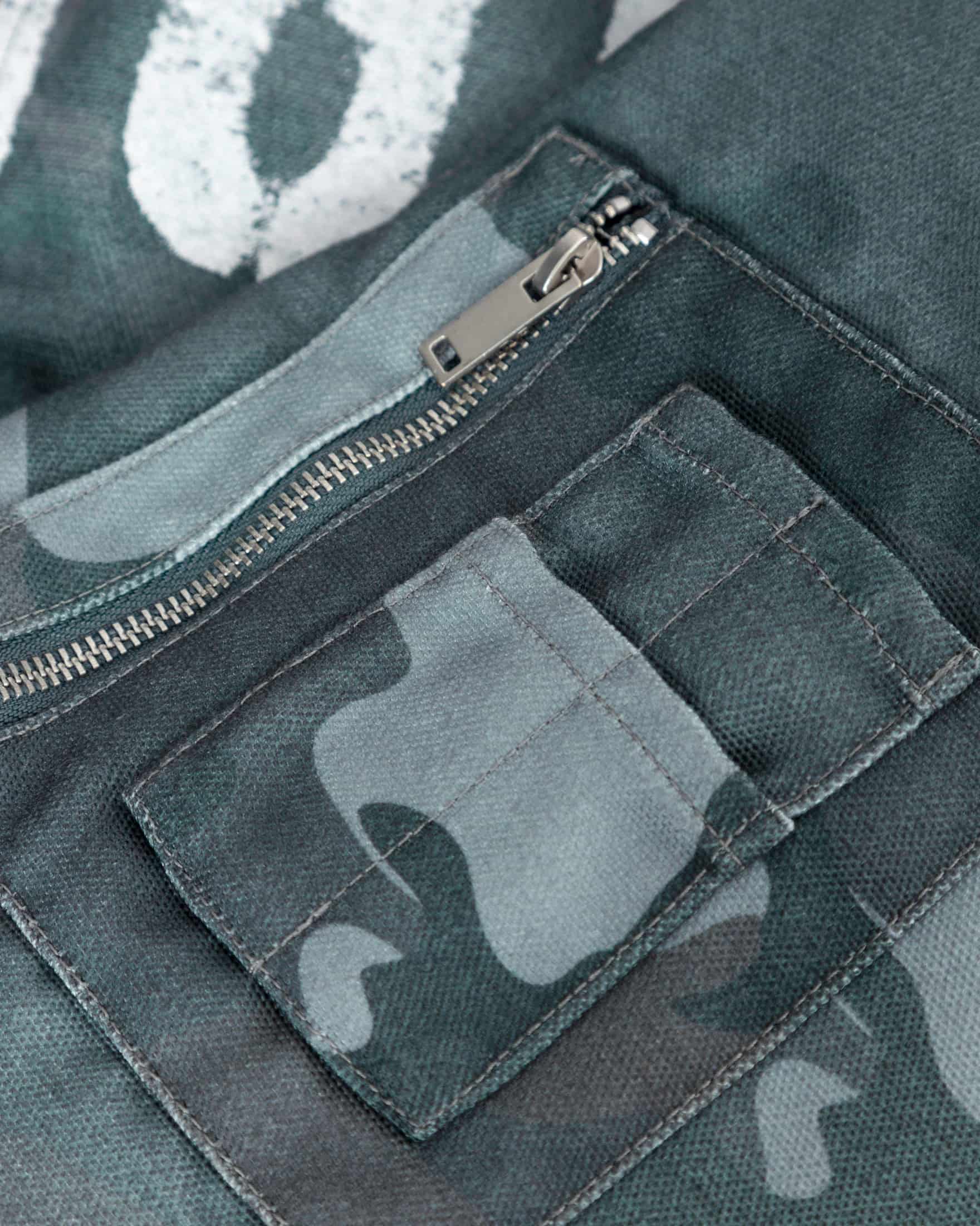 Holy Worn Logo Bomber Jacket Gray Camo - miniatura 6