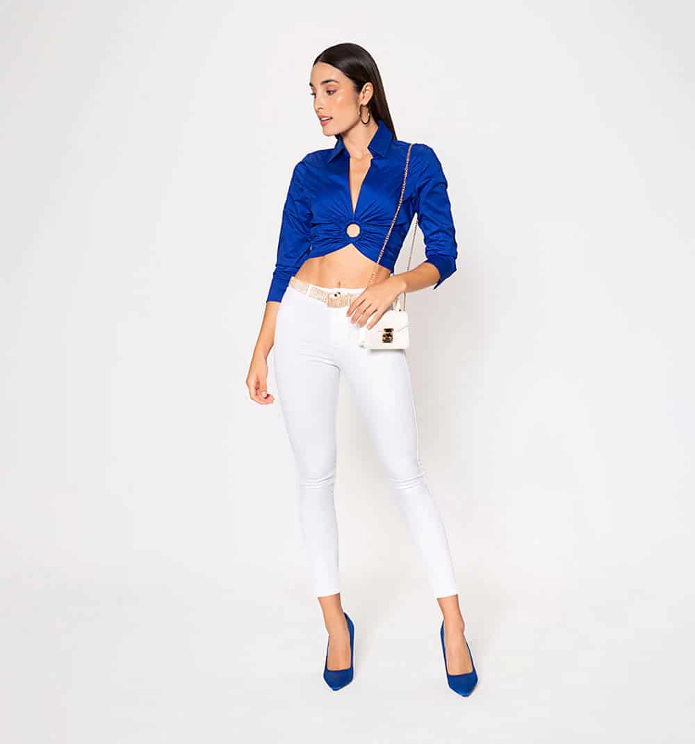 Blusa camisera manga 3/4 con argolla - miniatura 5