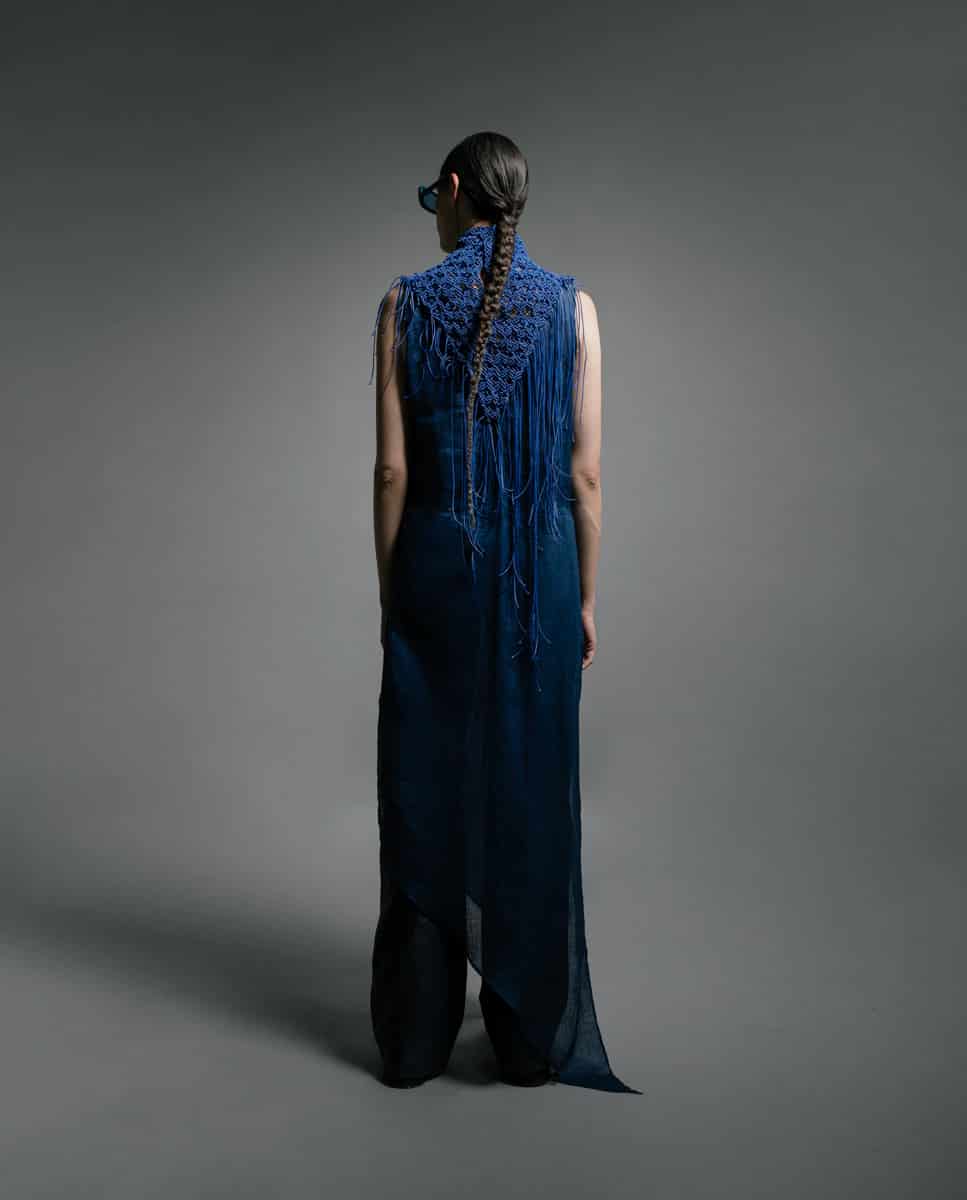 MACRAME FLOWER COLLAR DRESS - miniatura 4