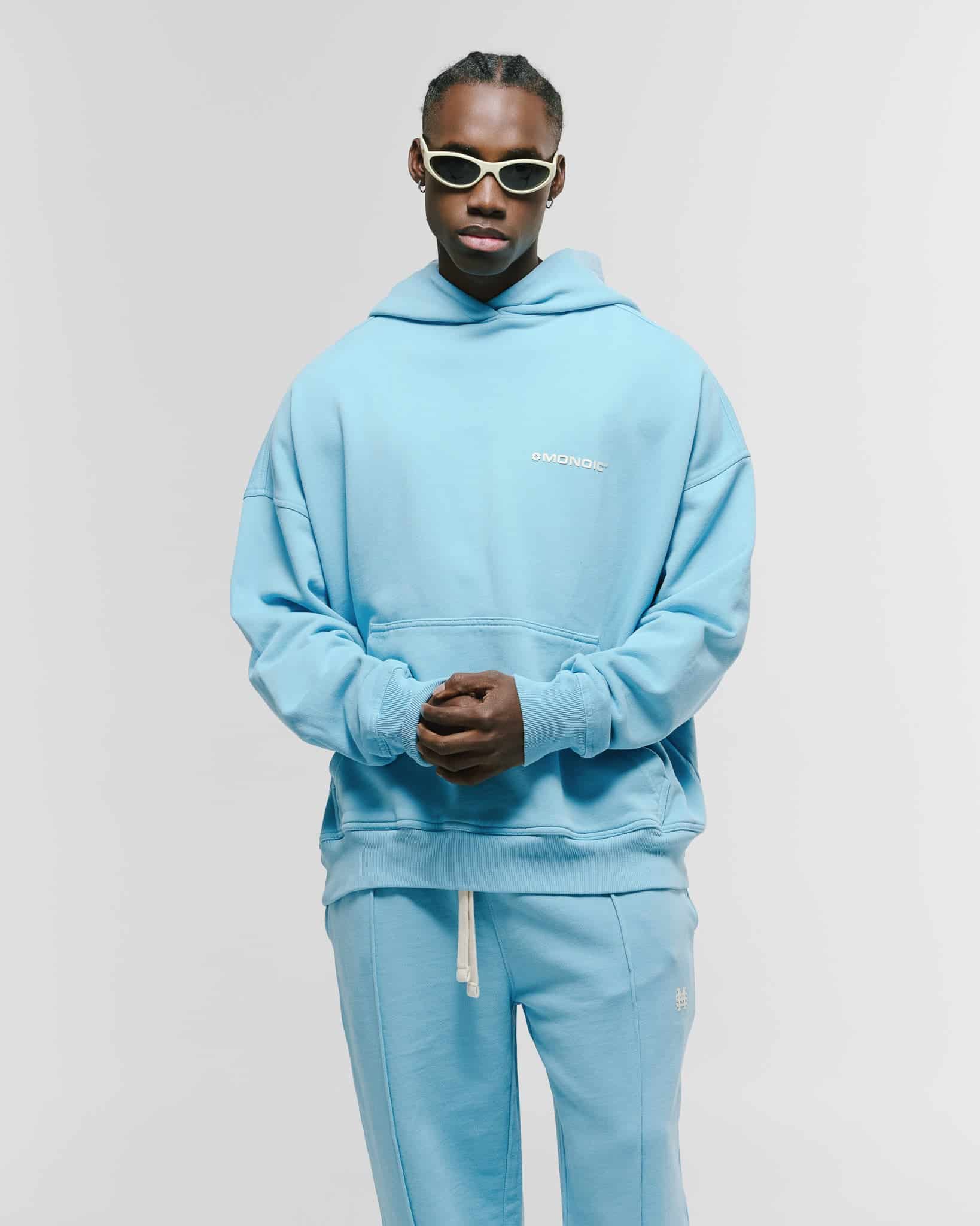 Hoodie Oversized Básico V4 - Azul Claro - miniatura 8