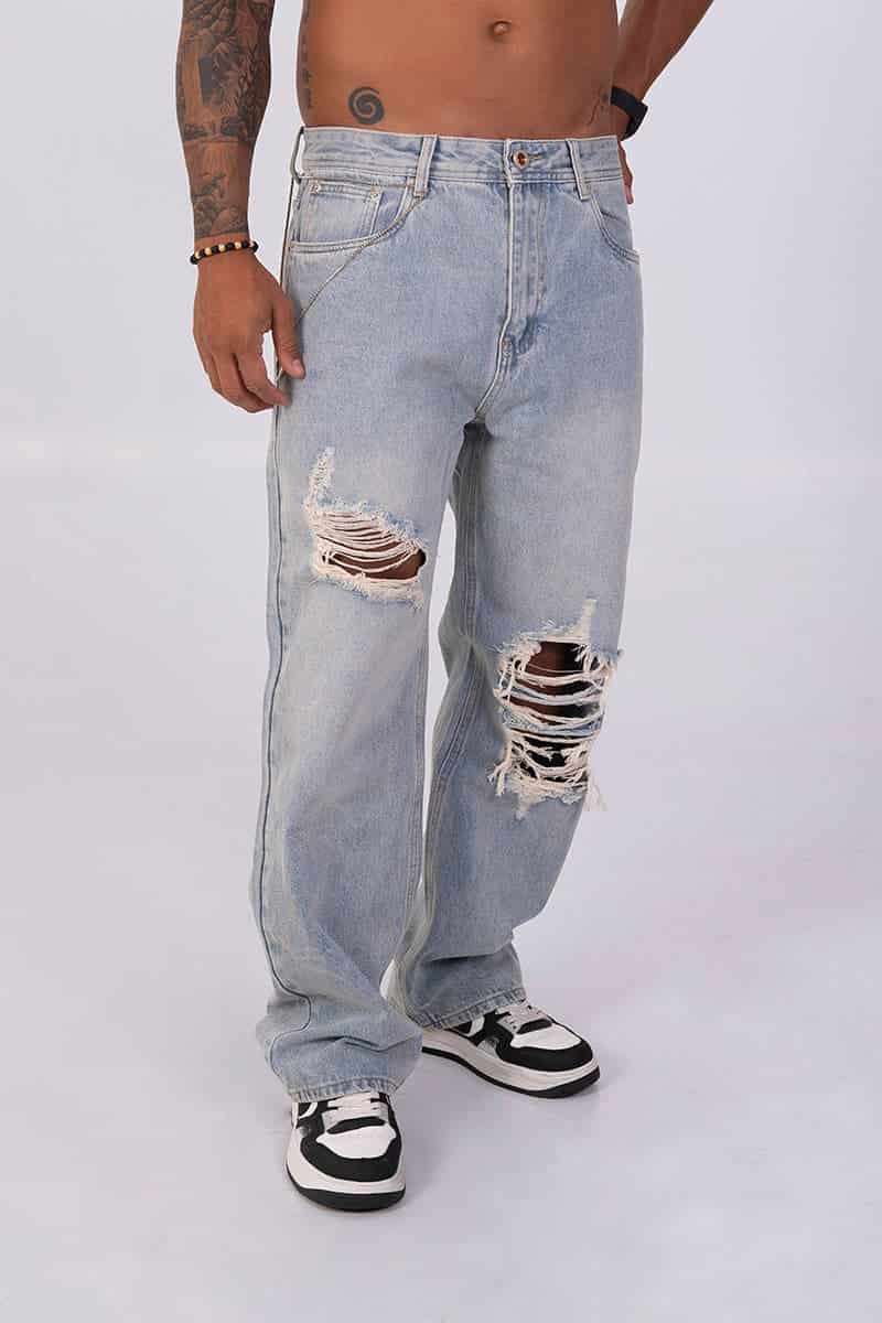 Jean moda ancho rebel chain - miniatura 1