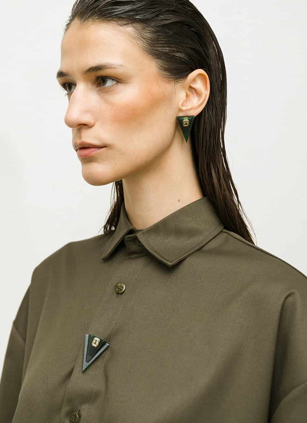 JVxTH - S GREEN EARRINGS - miniatura 1
