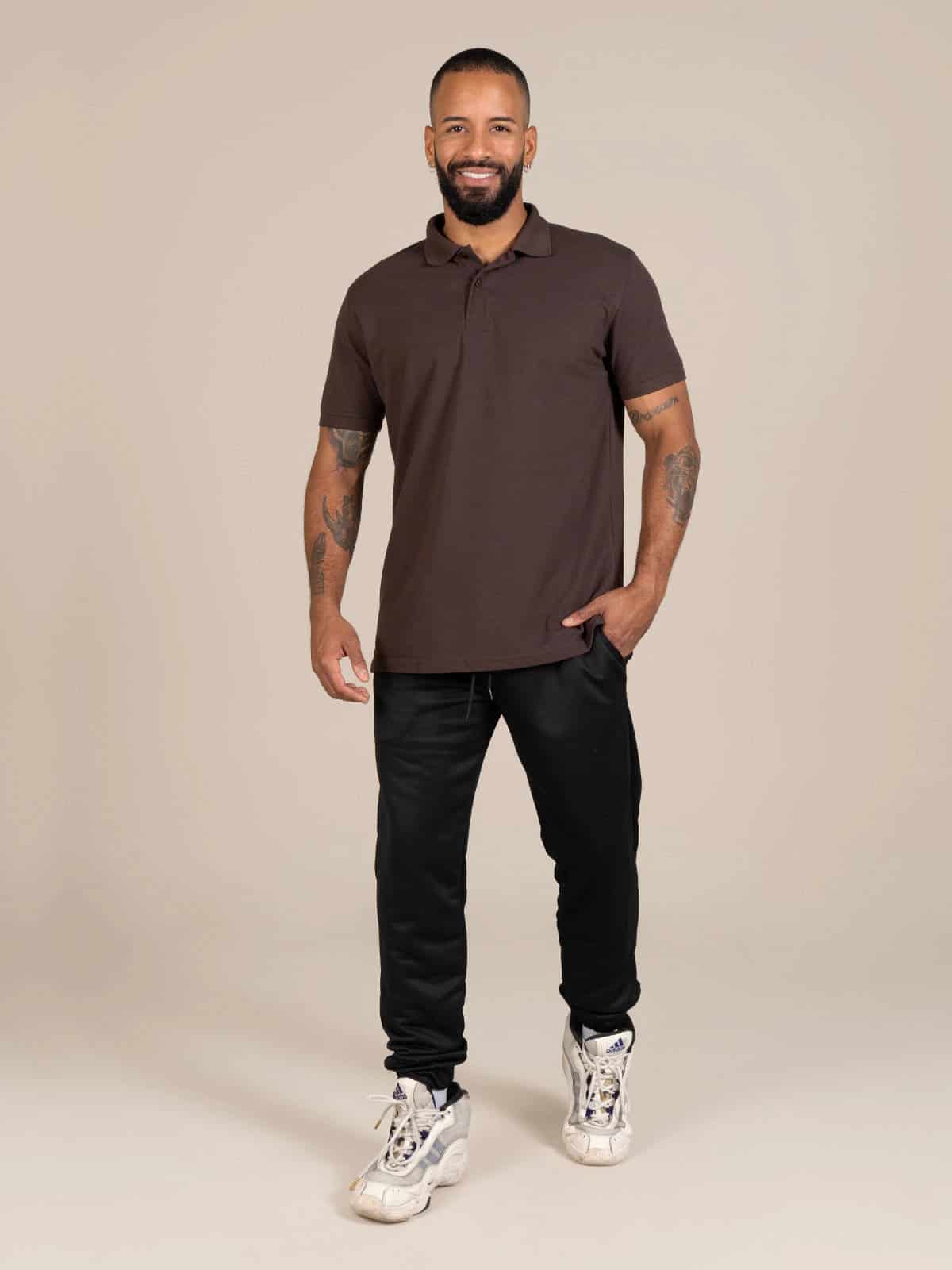 Jogger elastico unisex negro - miniatura 4