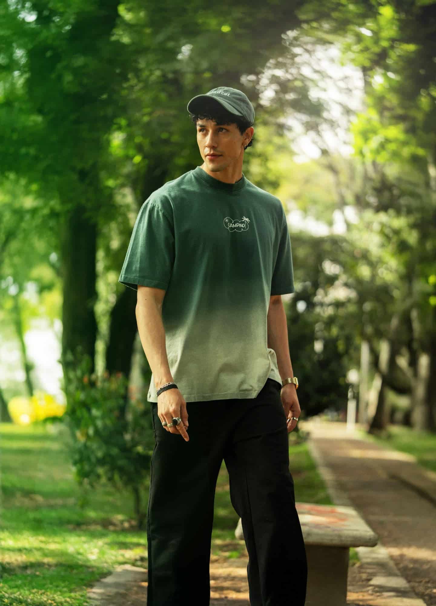 Mentally Not Here Boxy Fit - Verde Gradiente - miniatura 4