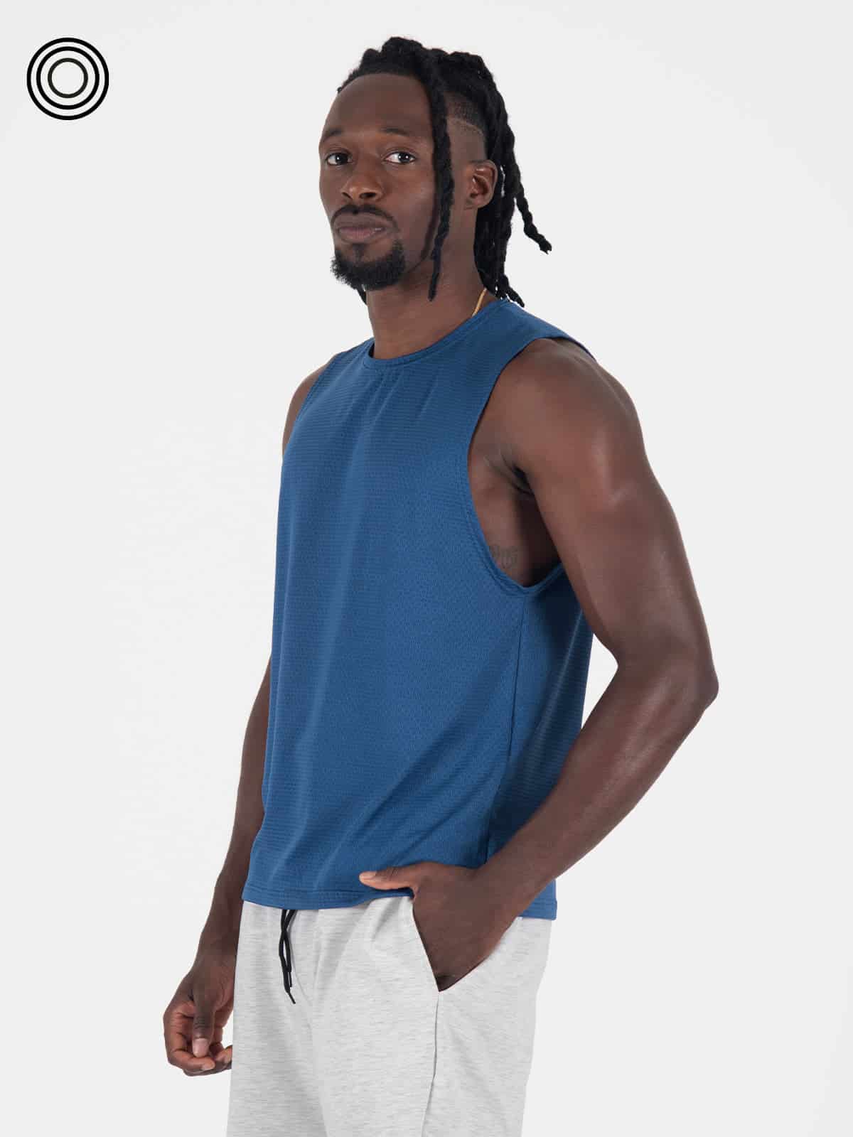 camisilla hombre panal azul rey - miniatura 2