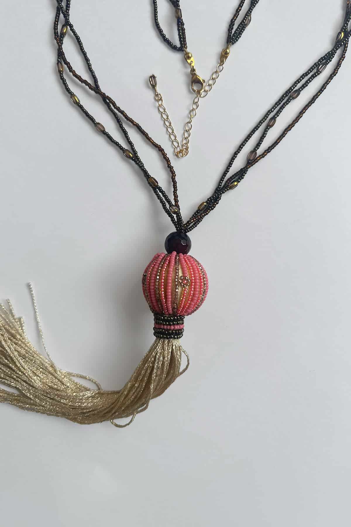 Collar rosa largo - miniatura 4