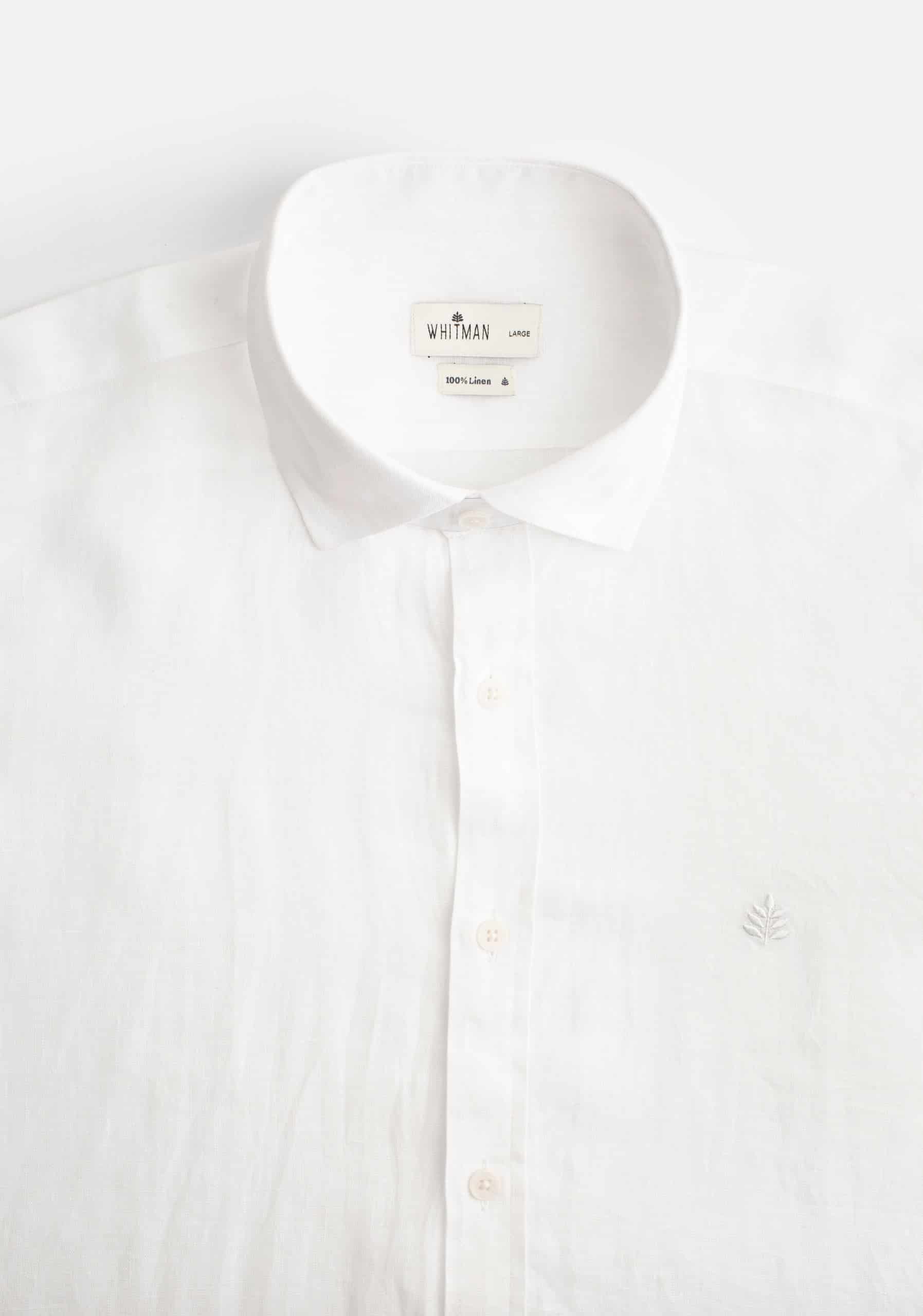 Camisa H Lino Unicolor L-Atn Blanco - miniatura 2