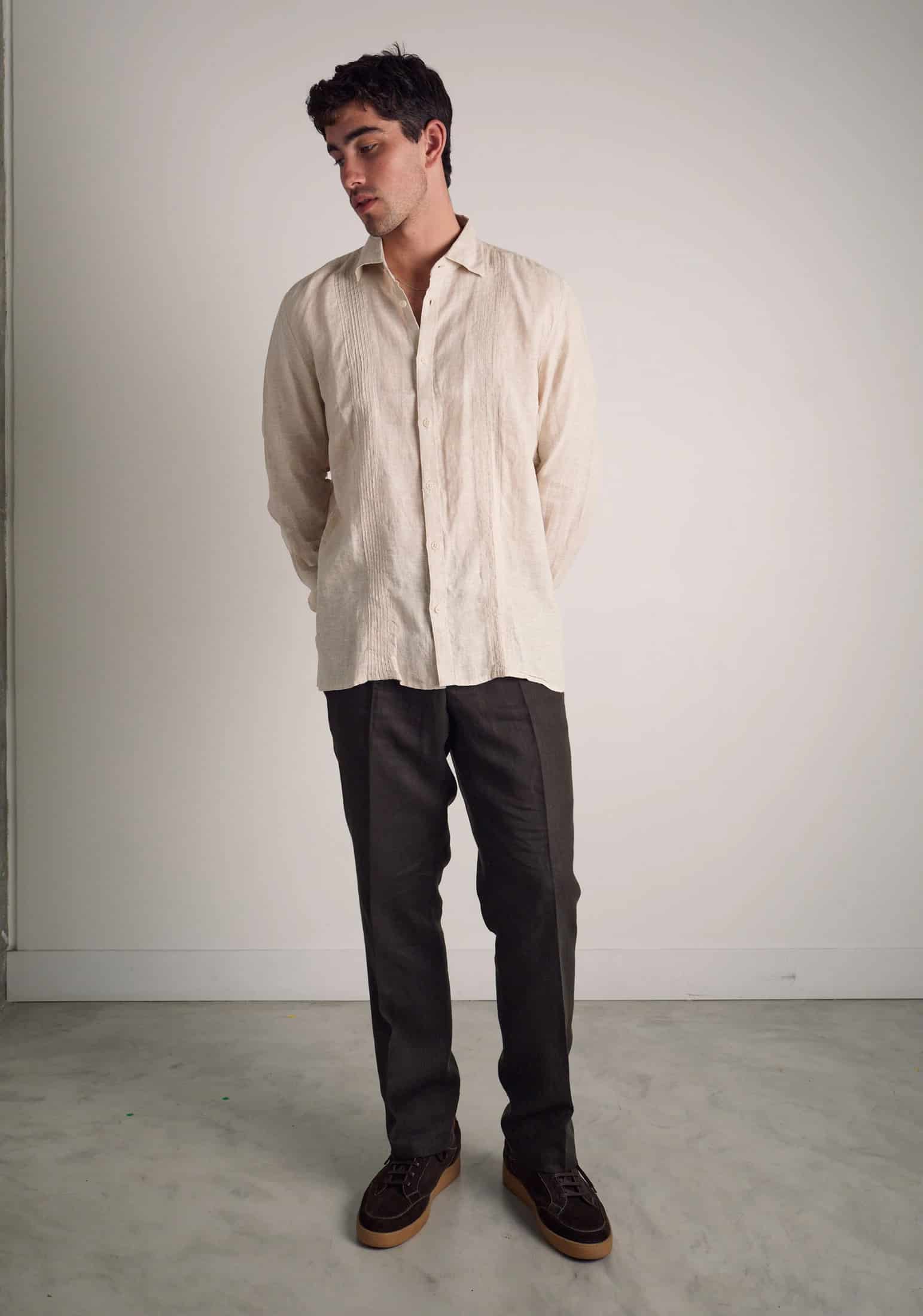 Camisa H Cachao Guayabera Avena - miniatura 4