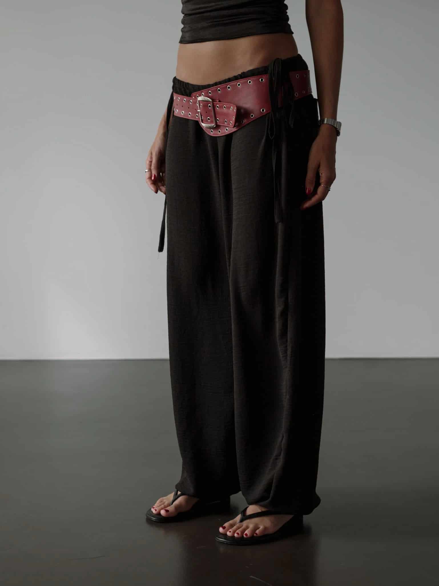 OFFSET ASYMMETRIC BELT - RED WINE - miniatura 8
