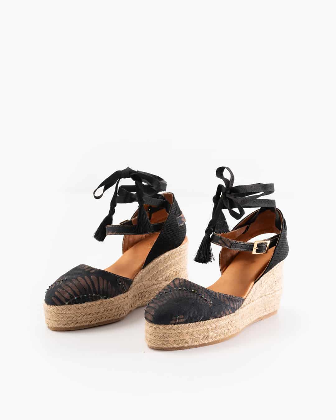 Silvia Cobos Palmar Espadrille Negro - miniatura 3
