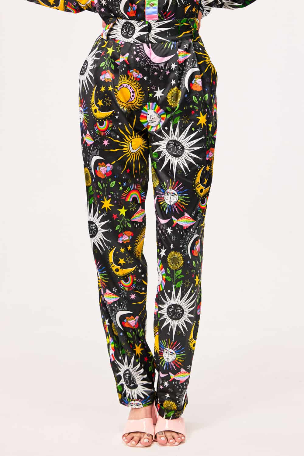 Pantalón Unisex / Estampado Madre Luna, Padre Sol Negro - miniatura 4