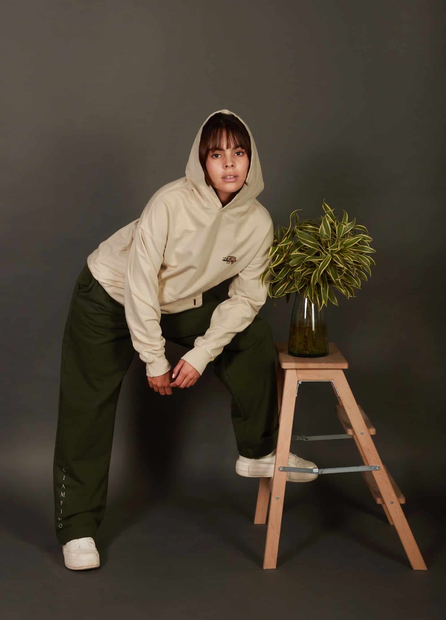 Basic Ciampino Hoodie – Crema - miniatura 3