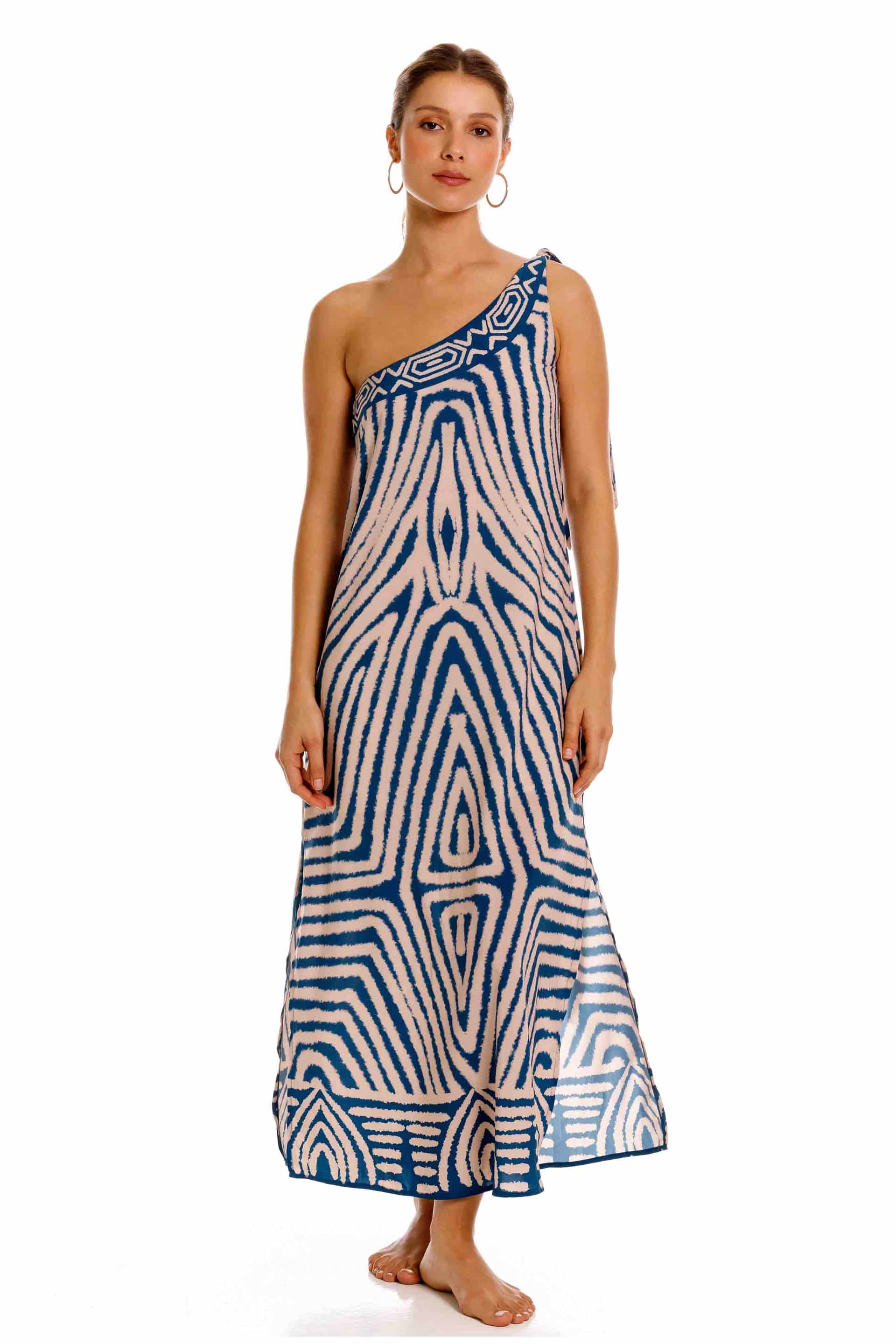 Vestido Largo Mila Nairobi Azul - miniatura 5