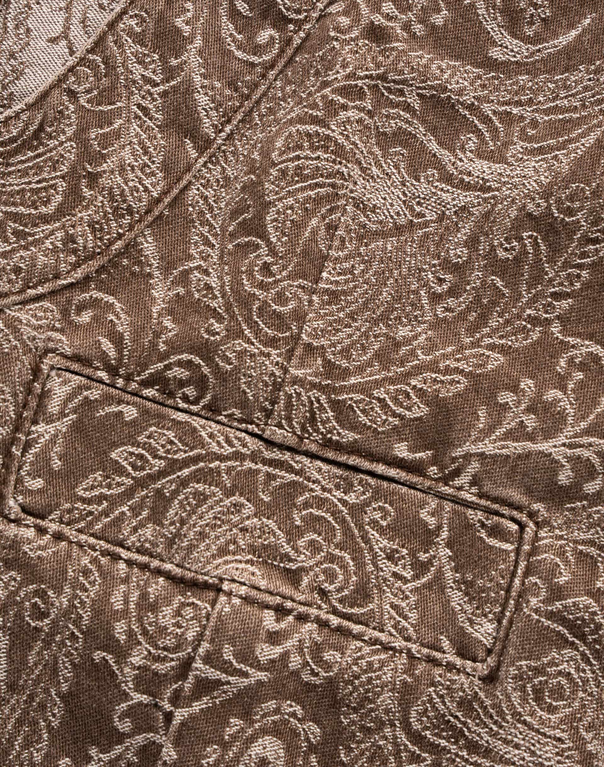 Chaleco Crop Estampado Paisley Café - miniatura 10