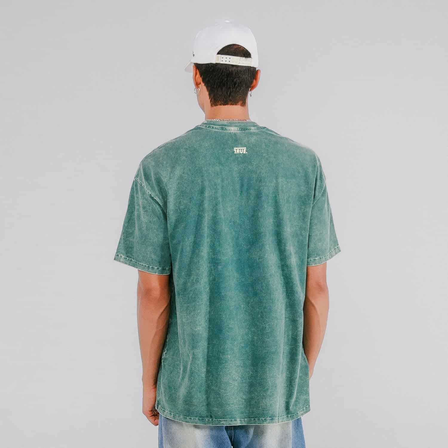 Oversized Washed T- Shirt - Pine Green - miniatura 3