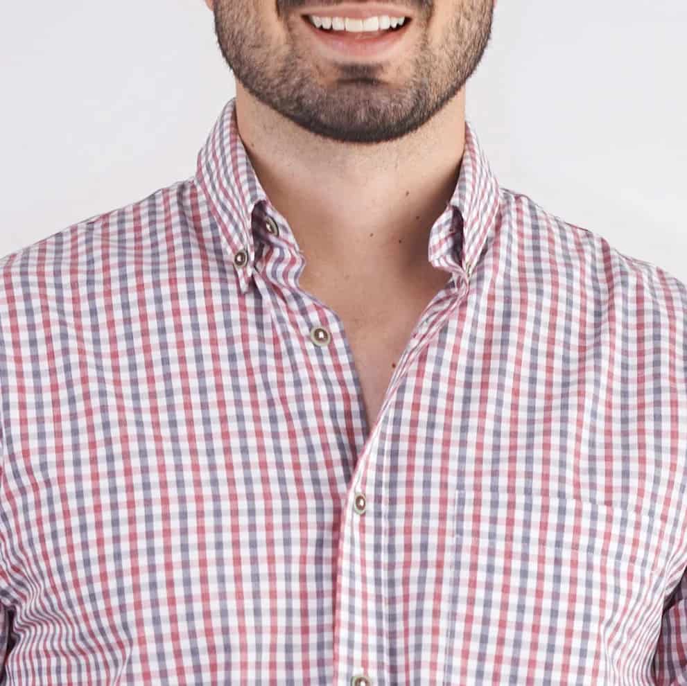Camisa regular fit a cuadros gris medio - miniatura 7