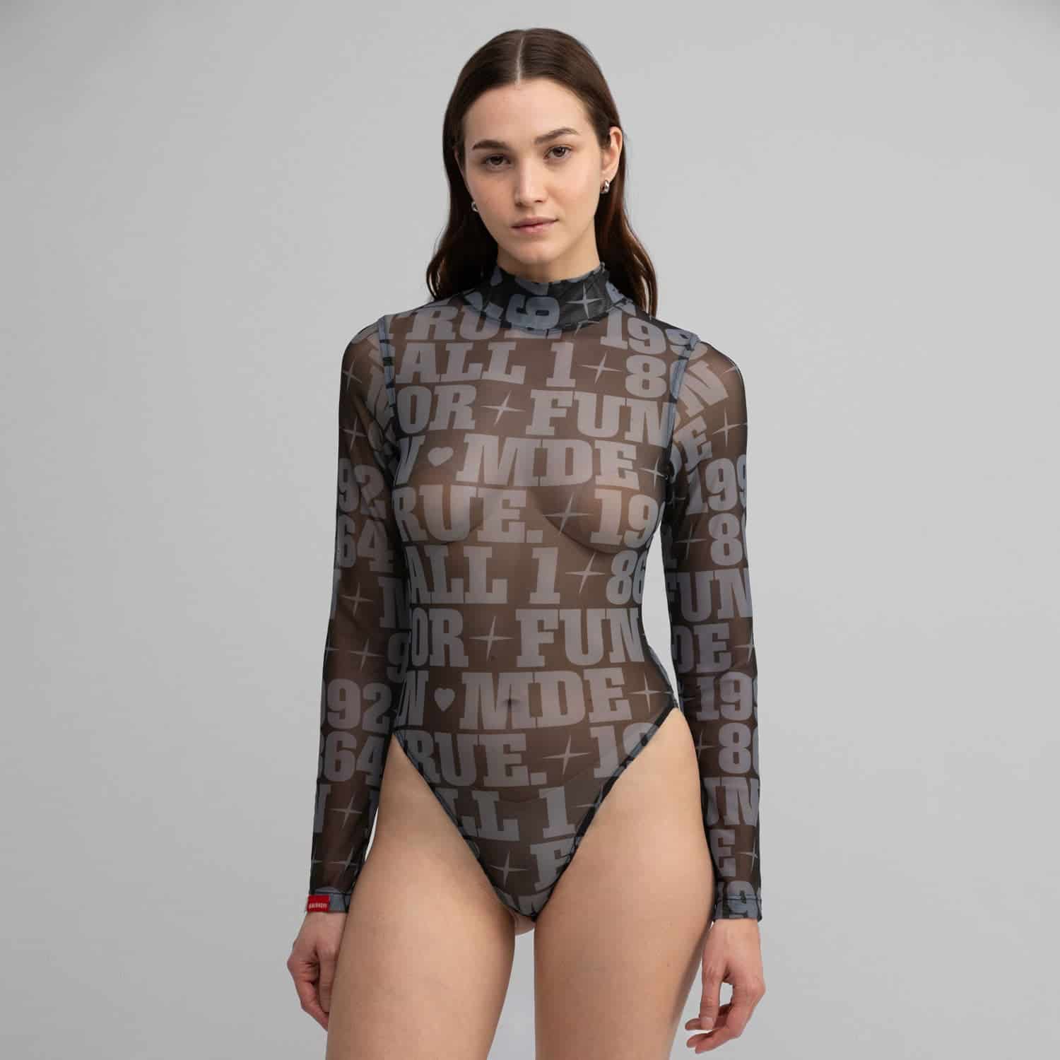 True X Smirnoff Mesh Bodysuit - Black - miniatura 2