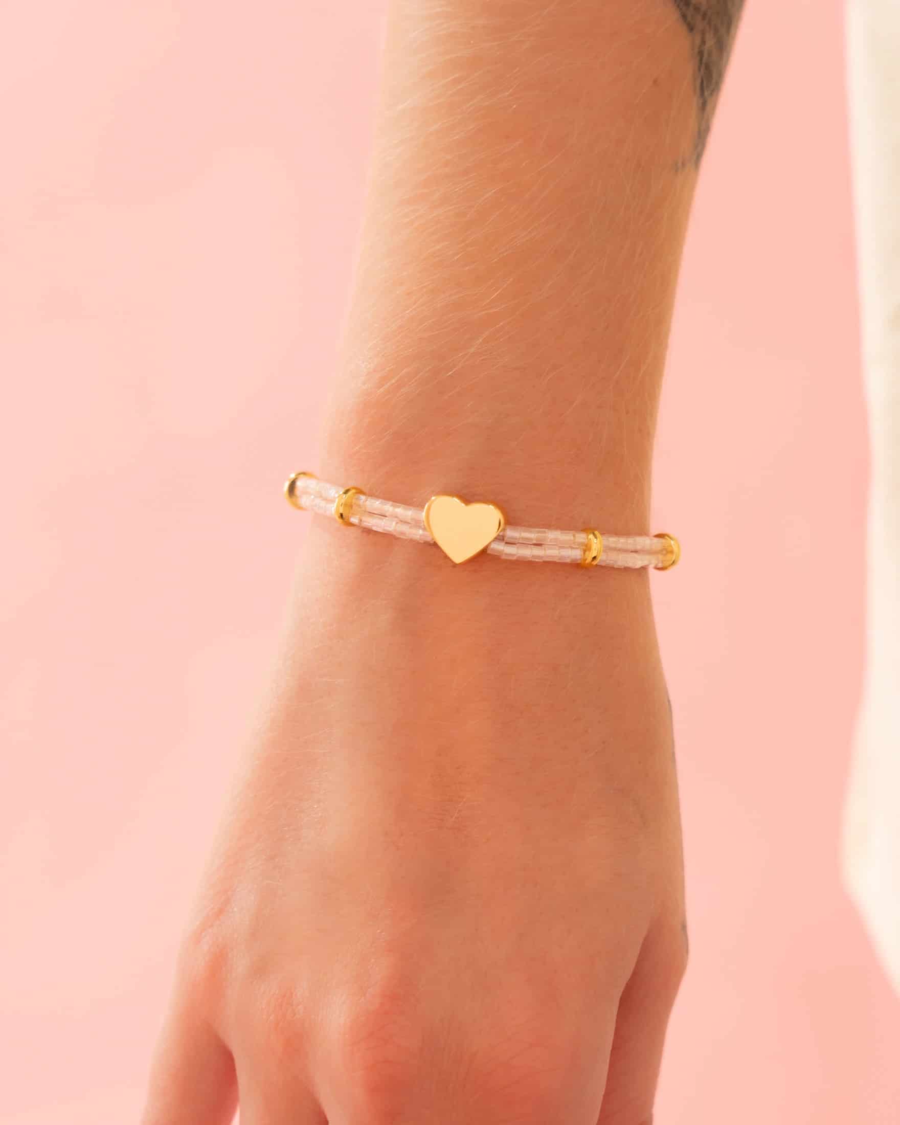 Pulsera Corazón Liso + Aretes - miniatura 1