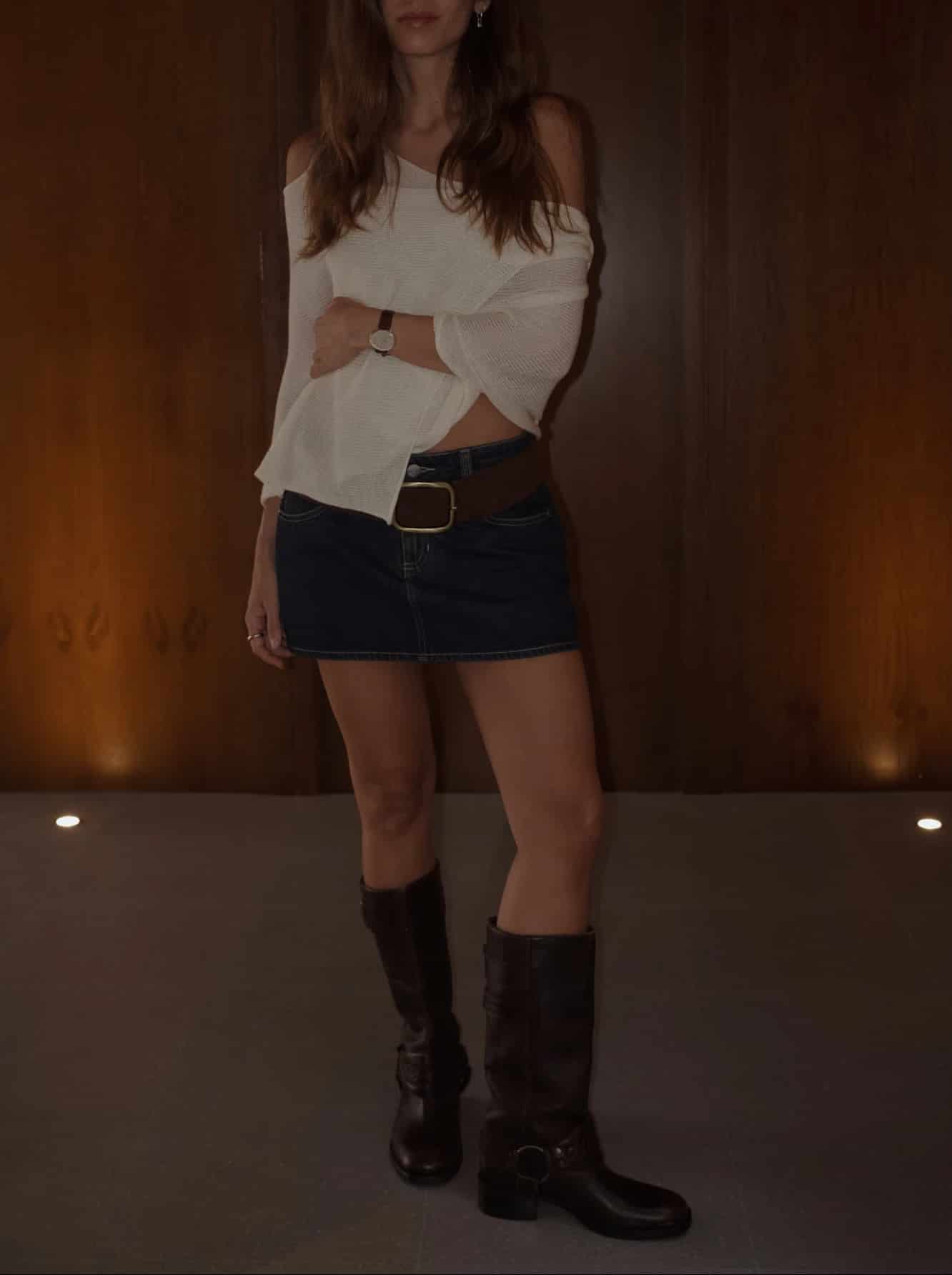 SUEDE BIG BELT - SEPIA - miniatura 4