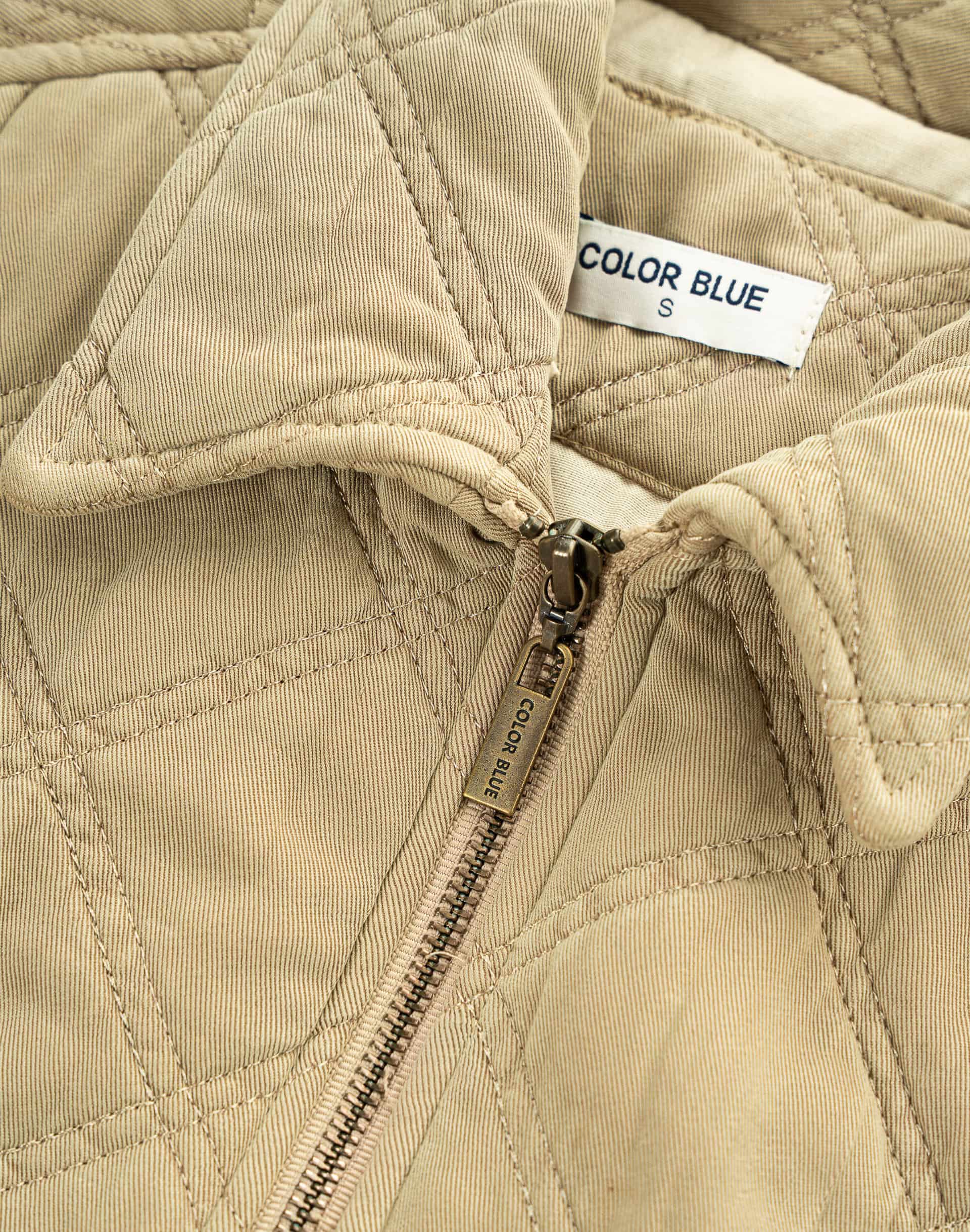 Chaqueta Bomber Acolchada Tiro Regular Color Café - miniatura 5