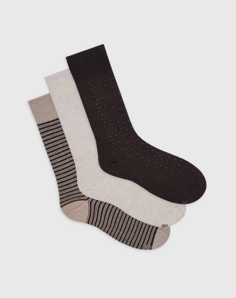 Medias hombre largas algodón pack x3 surtido - miniatura 1