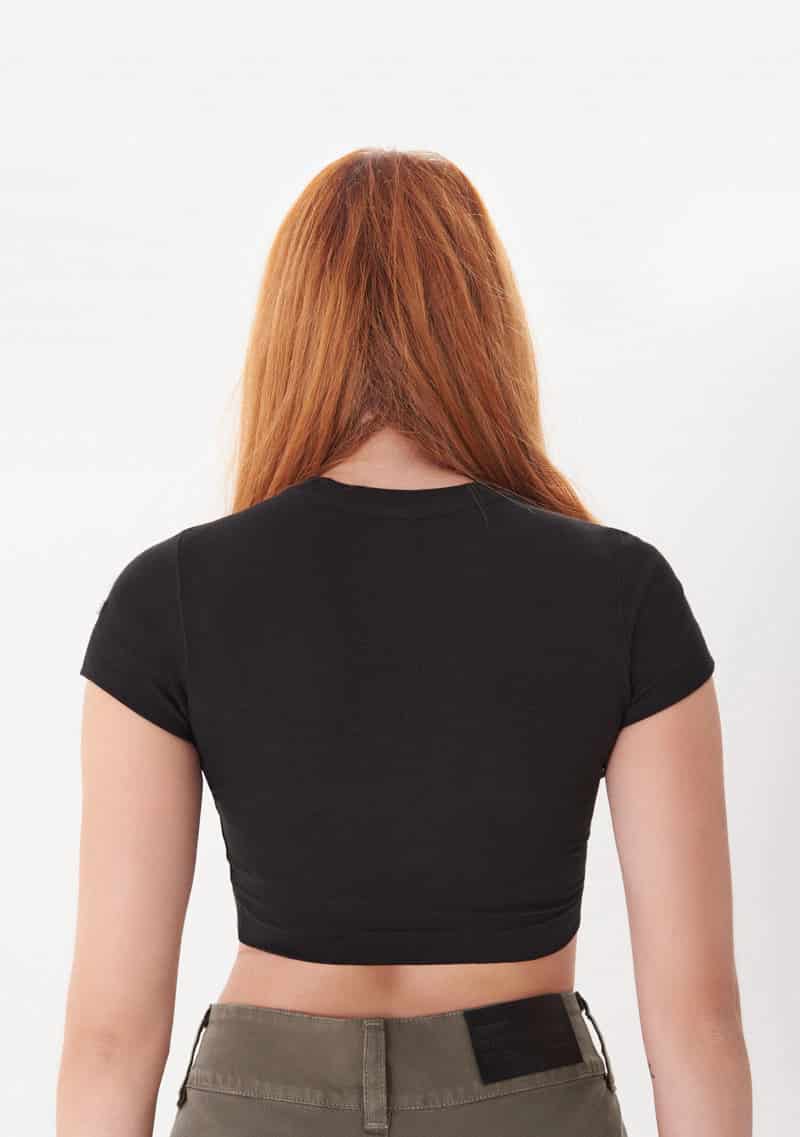 College Black Crop top - miniatura 4