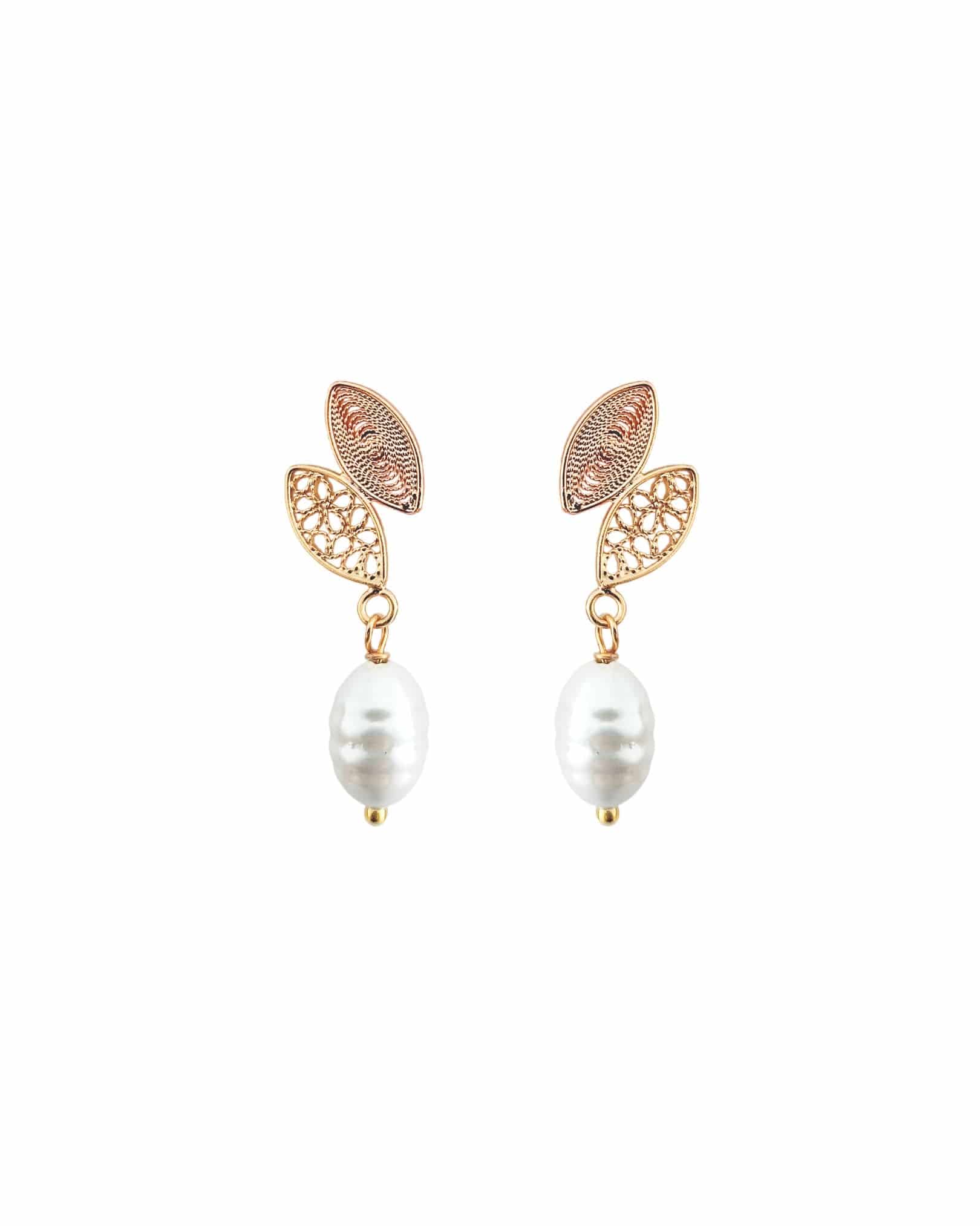 Aretes filigrana y perla Anastasia - miniatura 1
