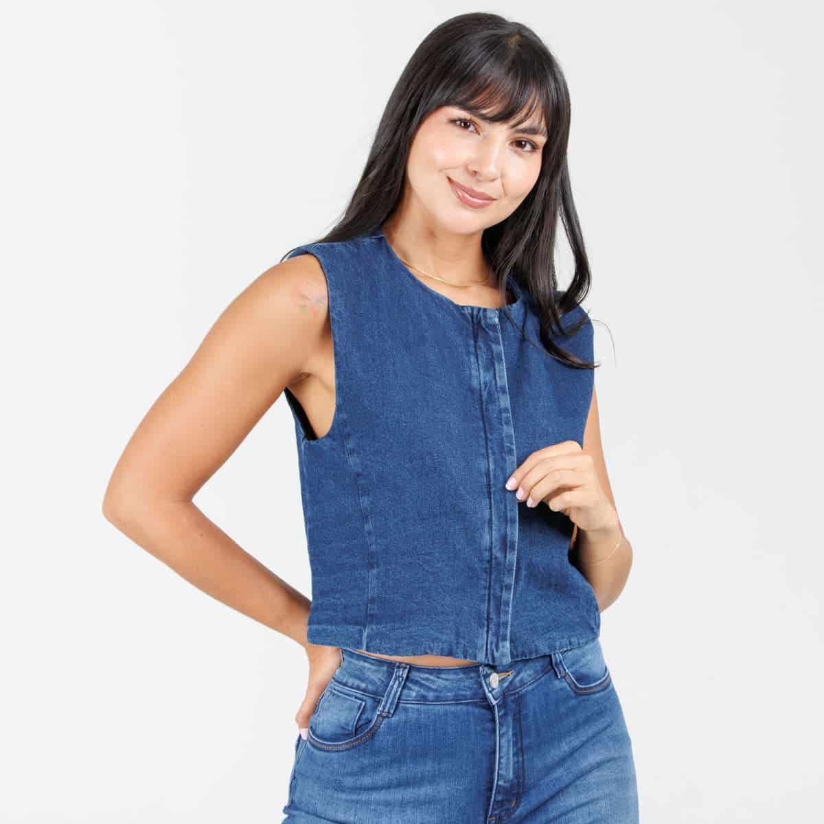 Chaleco Denim  B1843 - miniatura 1