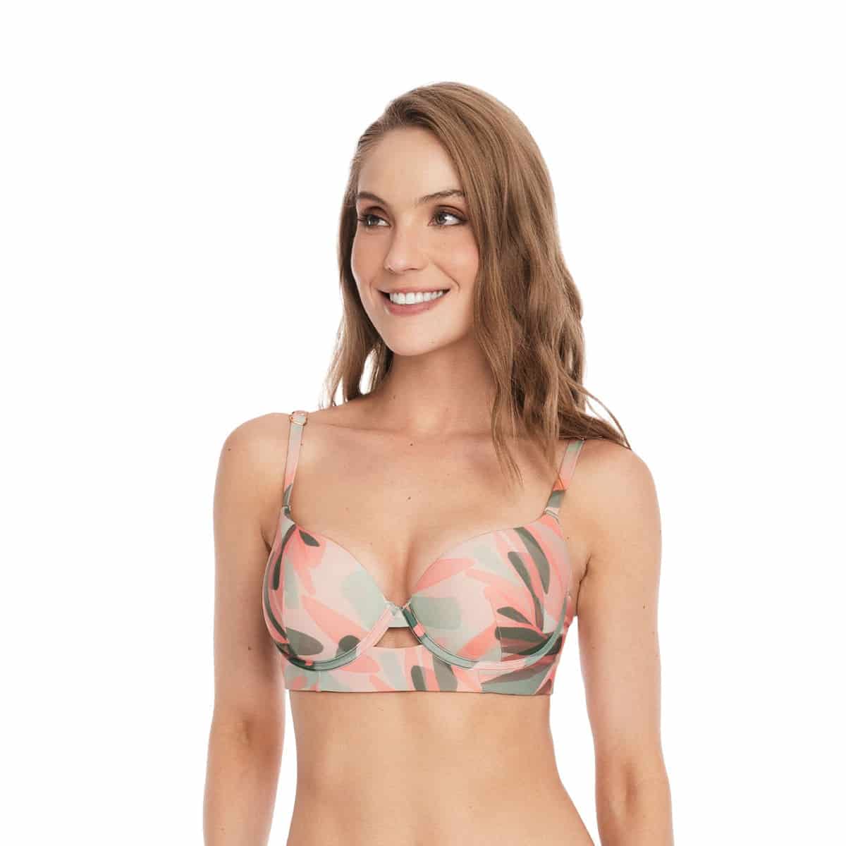 TOP DE VESTIDO DE BAÑO CON COPAS CON ARO - miniatura 1