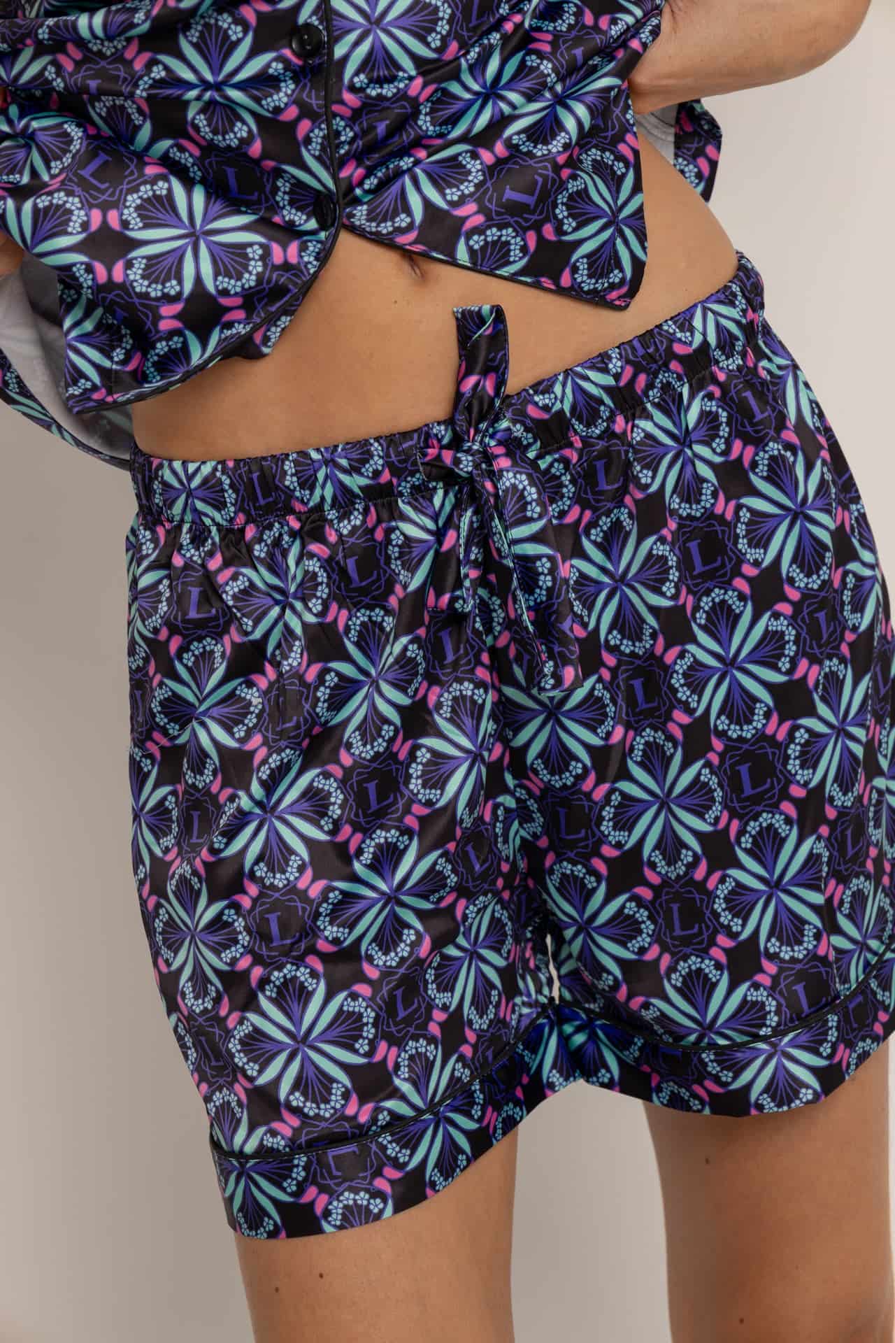 Conjunto short bohemio azul - miniatura 4
