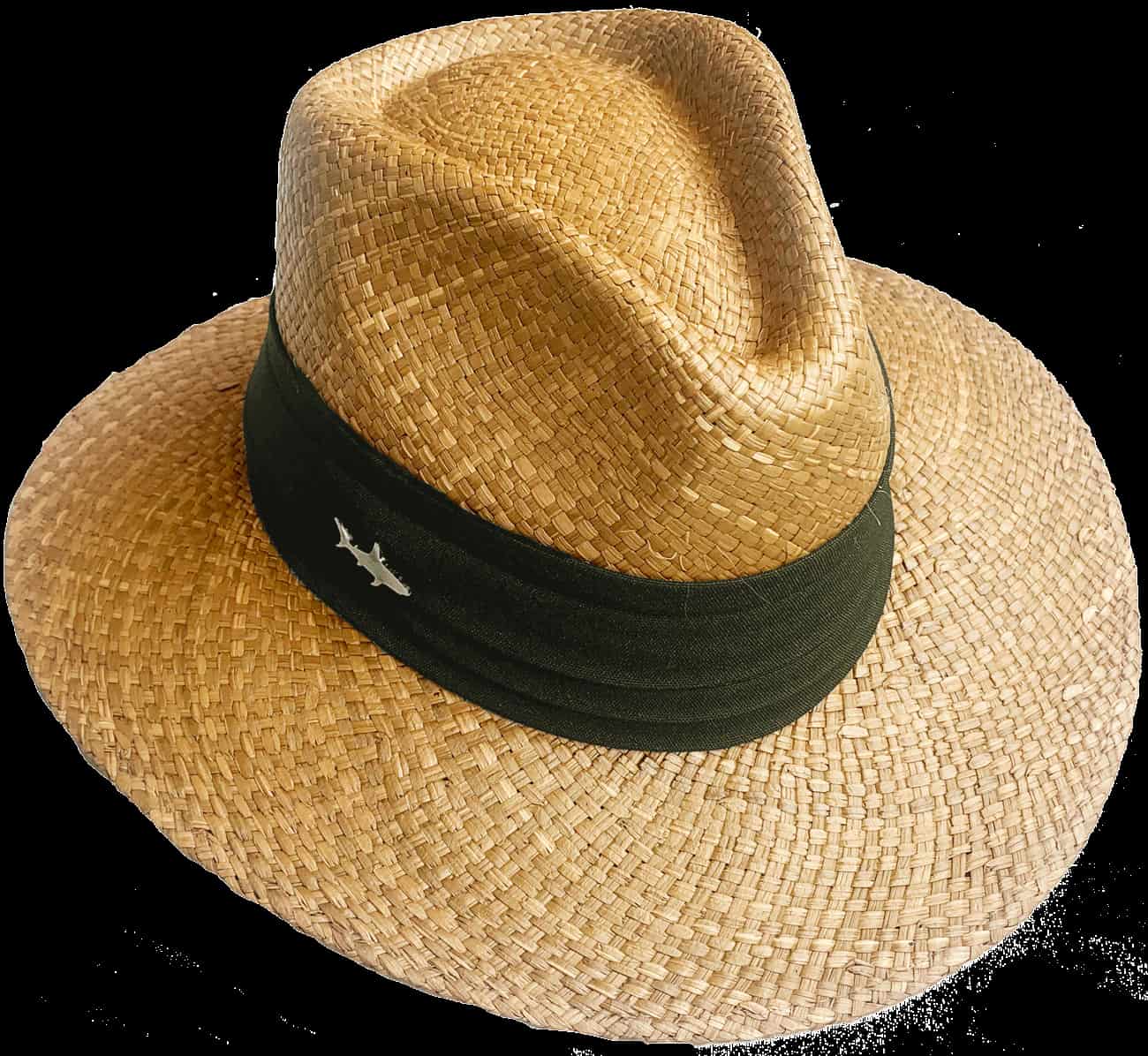 SOMBRERO OSCURO CINTA ANCHA VERDE - miniatura 1