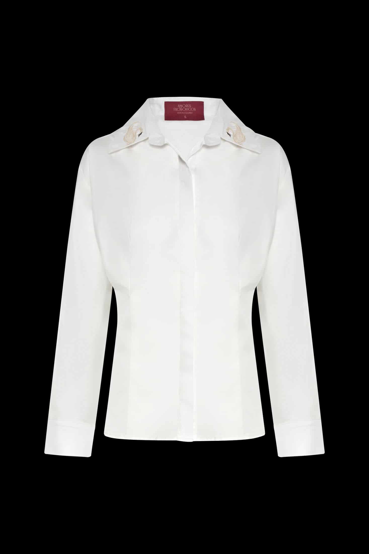 SWAN BLACK BLOUSE - miniatura 1