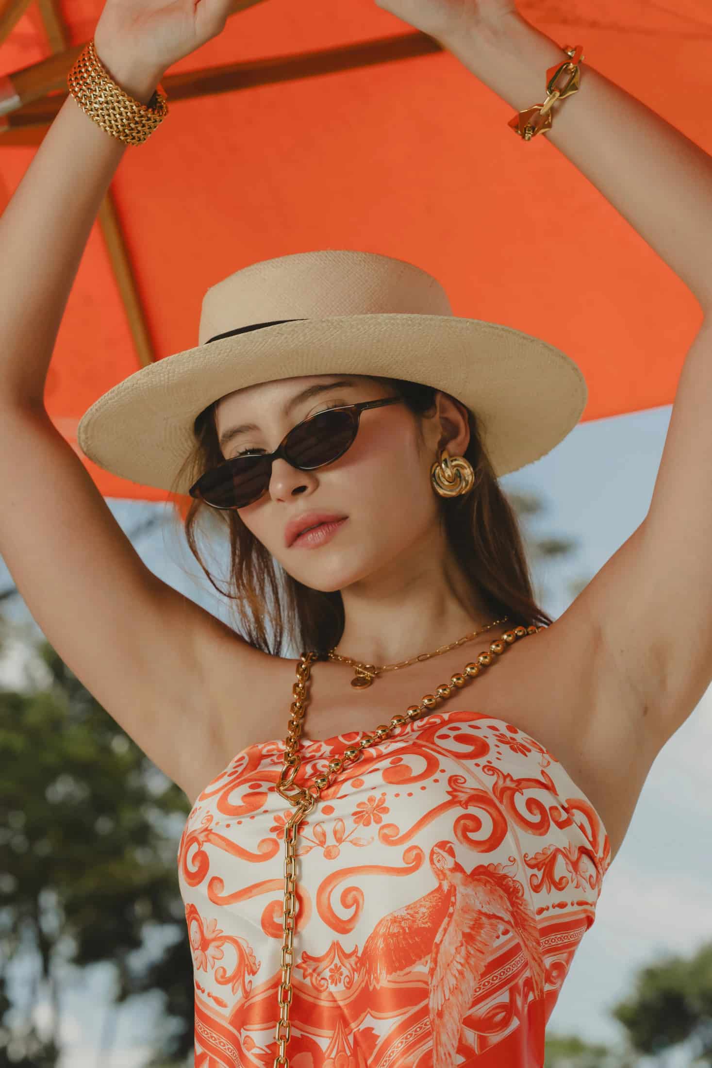 PAÑOLETA AZULEJOS NARANJA - miniatura 3