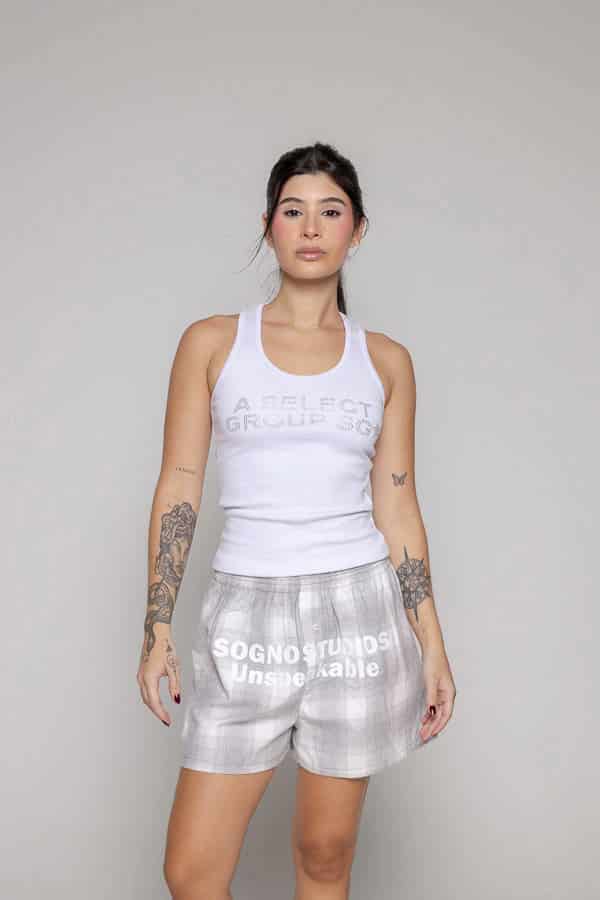Boxer Unisex Cuadros-Gris - miniatura 2
