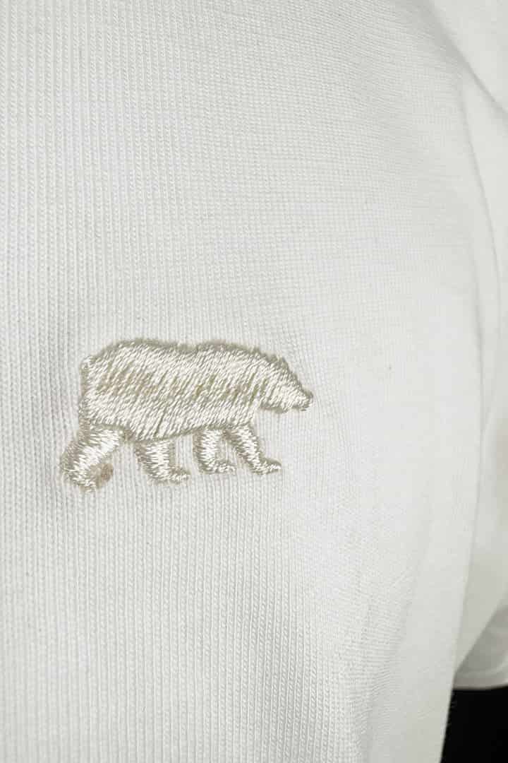 Camiseta marfil oso bordado - miniatura 2