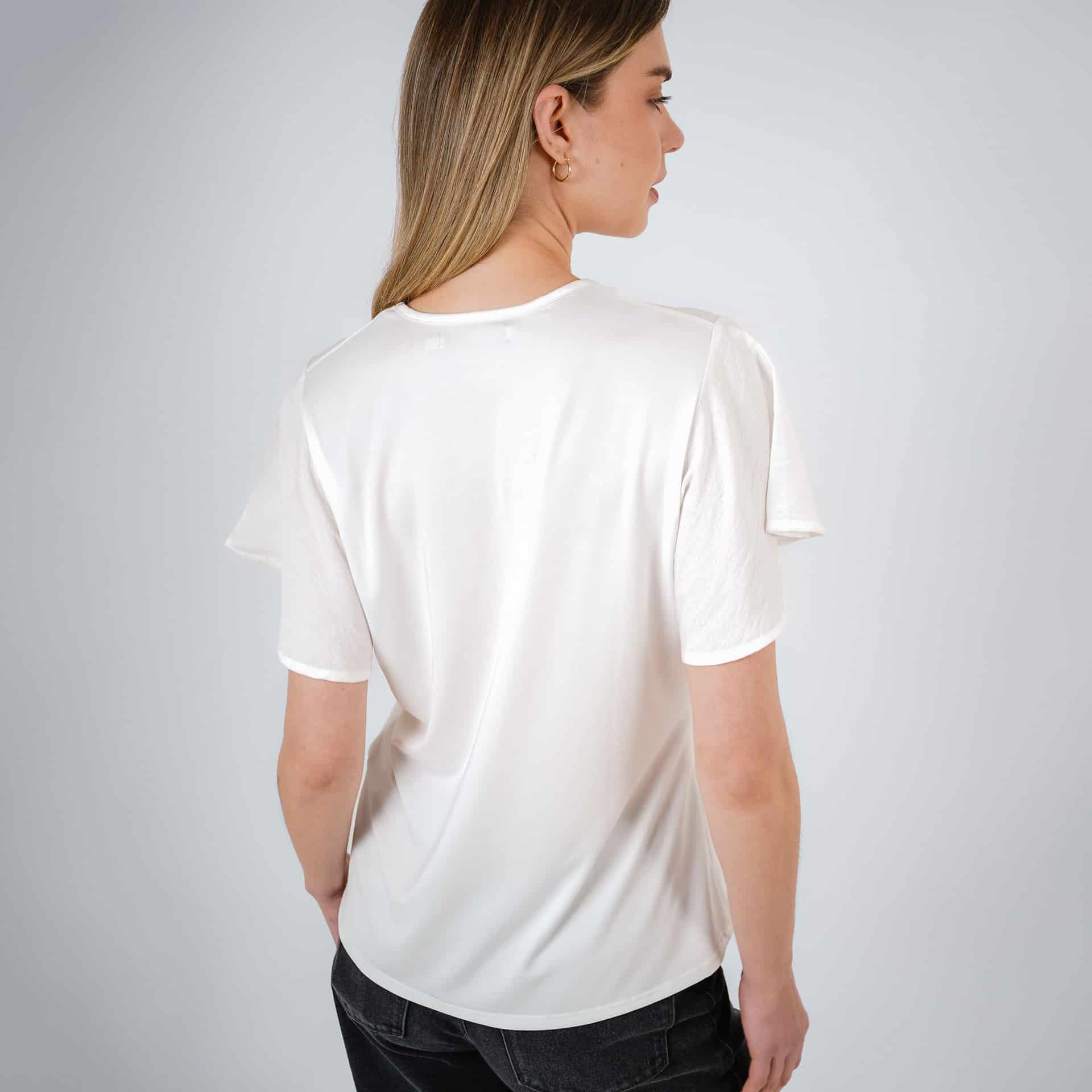 Camiseta cuello redondo manga bolero corta - miniatura 4