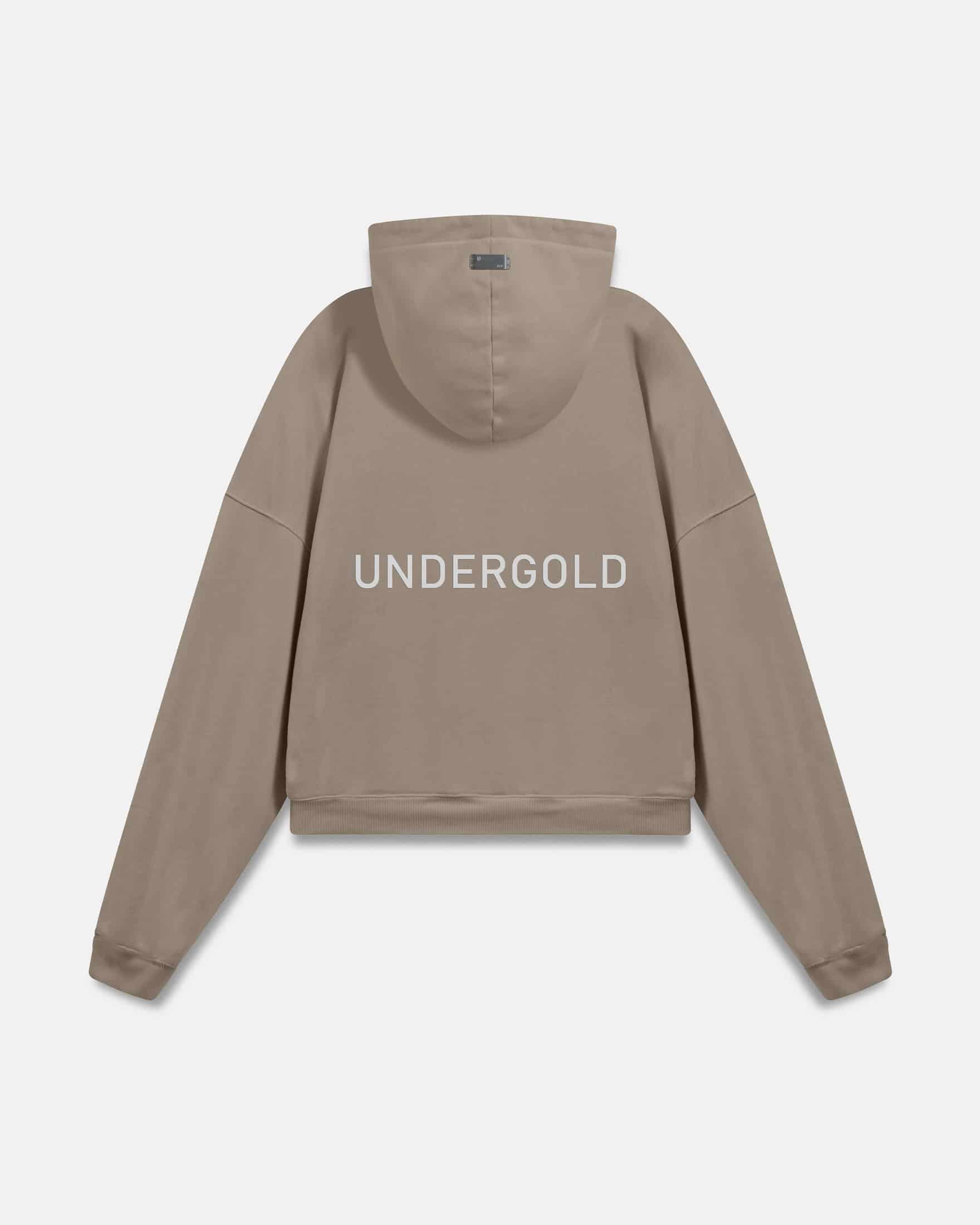 W Basics Undergold Boxy Fit Hoodie Cream - miniatura 1
