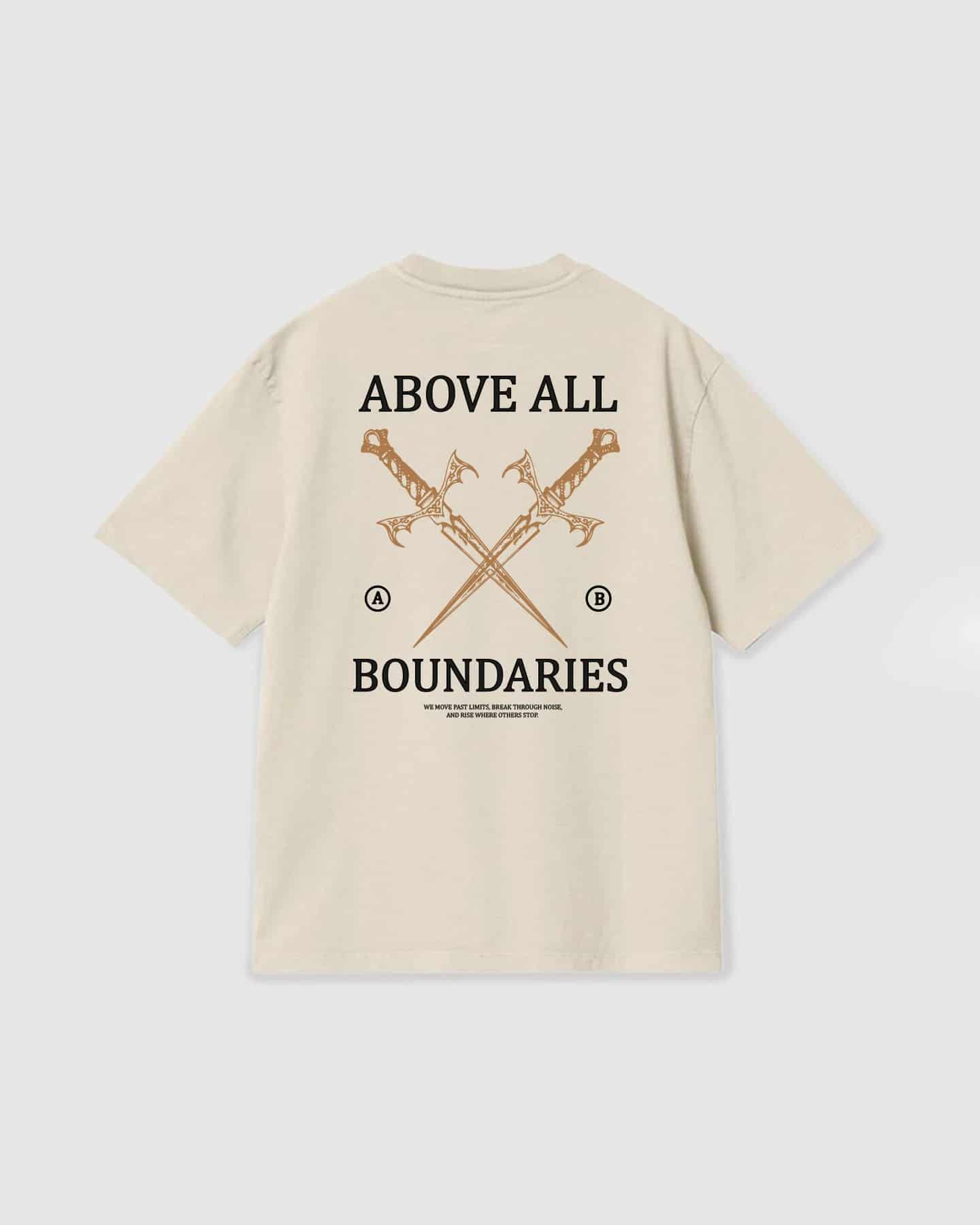 Oversized T Shirt Boundaries Vanilla - miniatura 1